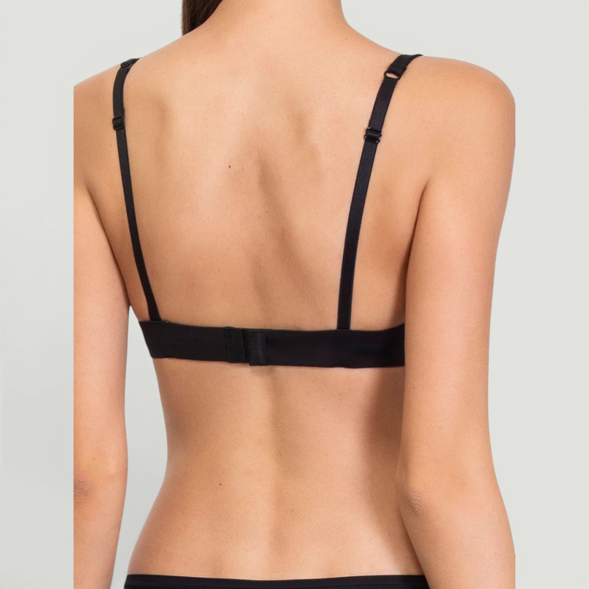REGGISENO COPPA B IN MICROFIBRA CON FERRETTO - NERO