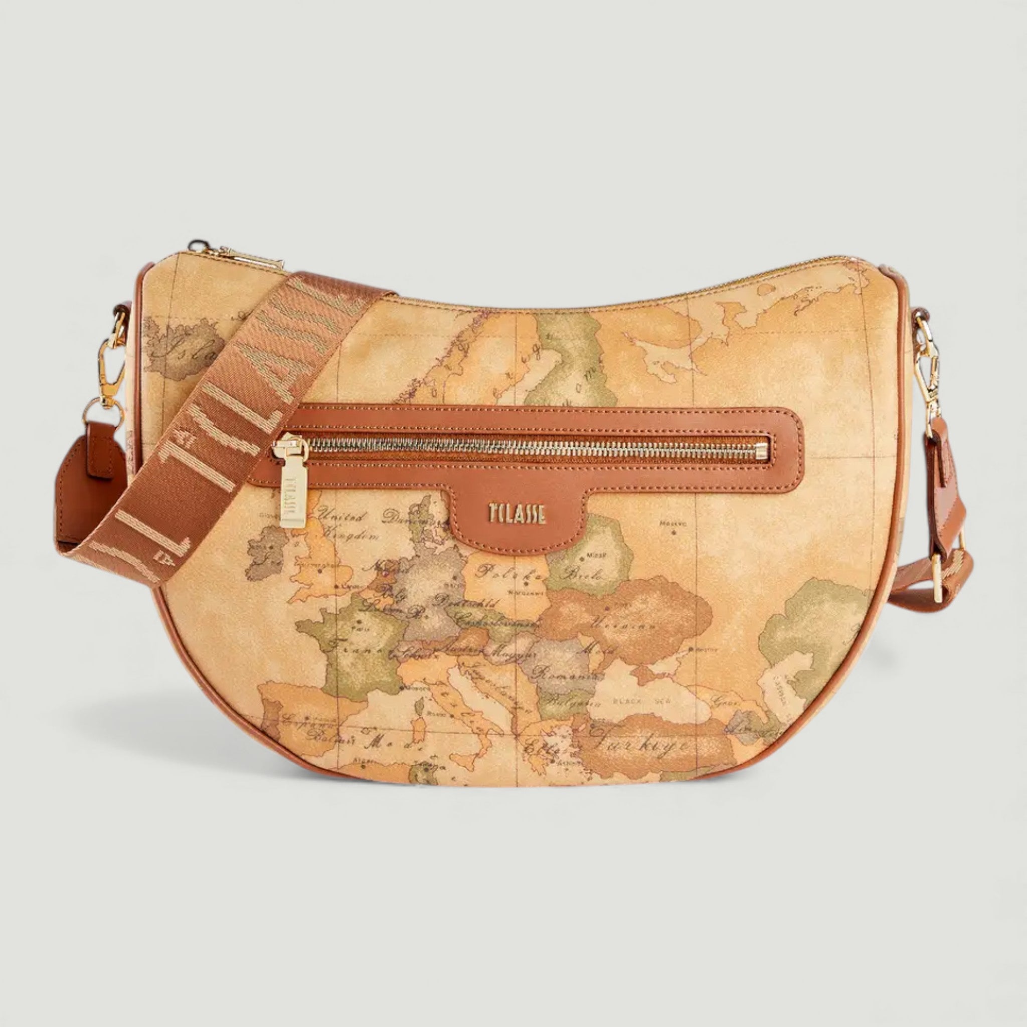 ALVIERO MARTINI 1^ CLASSE BORSA A TRACOLLA MEZZALUNA GEO CLASSIC