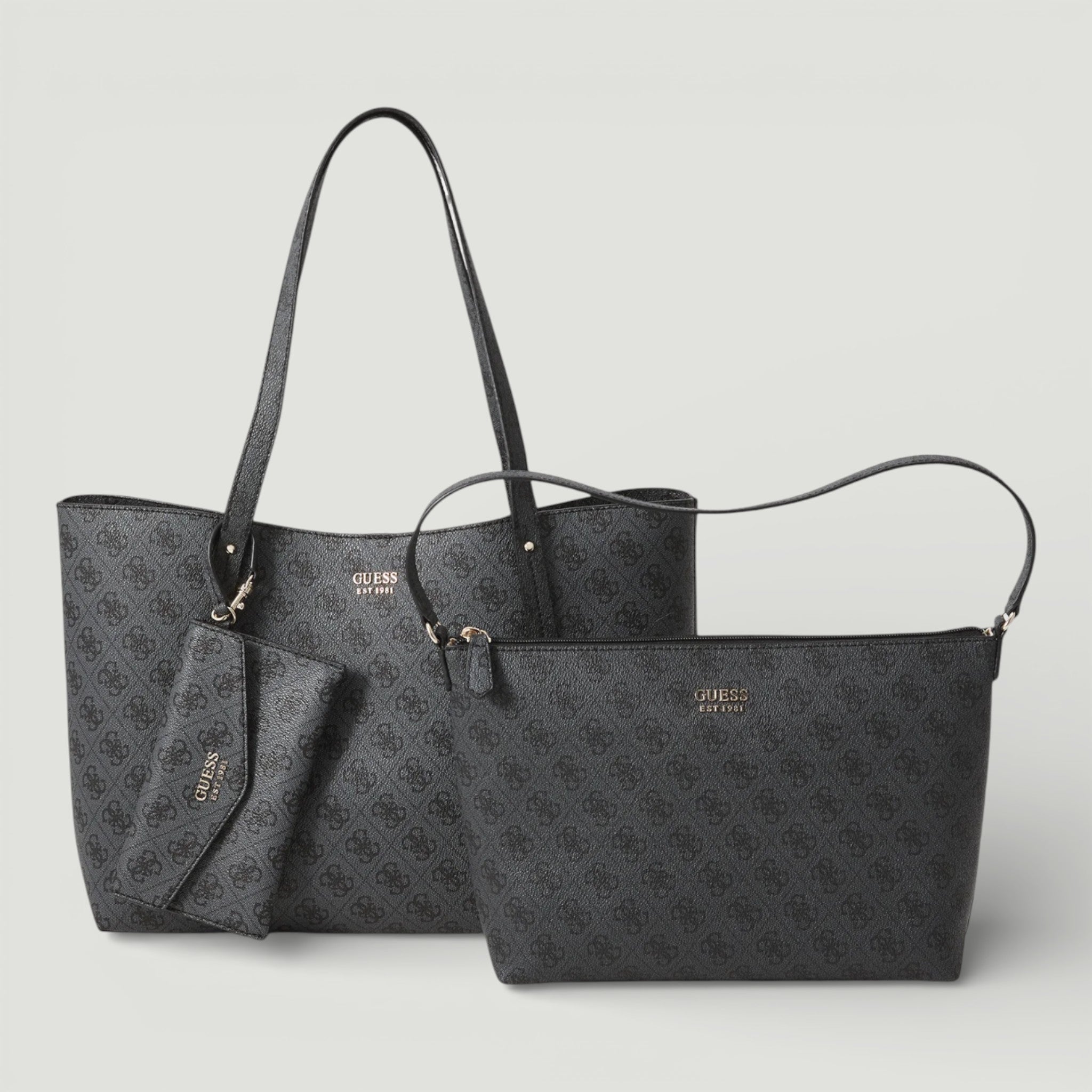 GUESS BORSA BRENTON TOTE COAL LOGO
