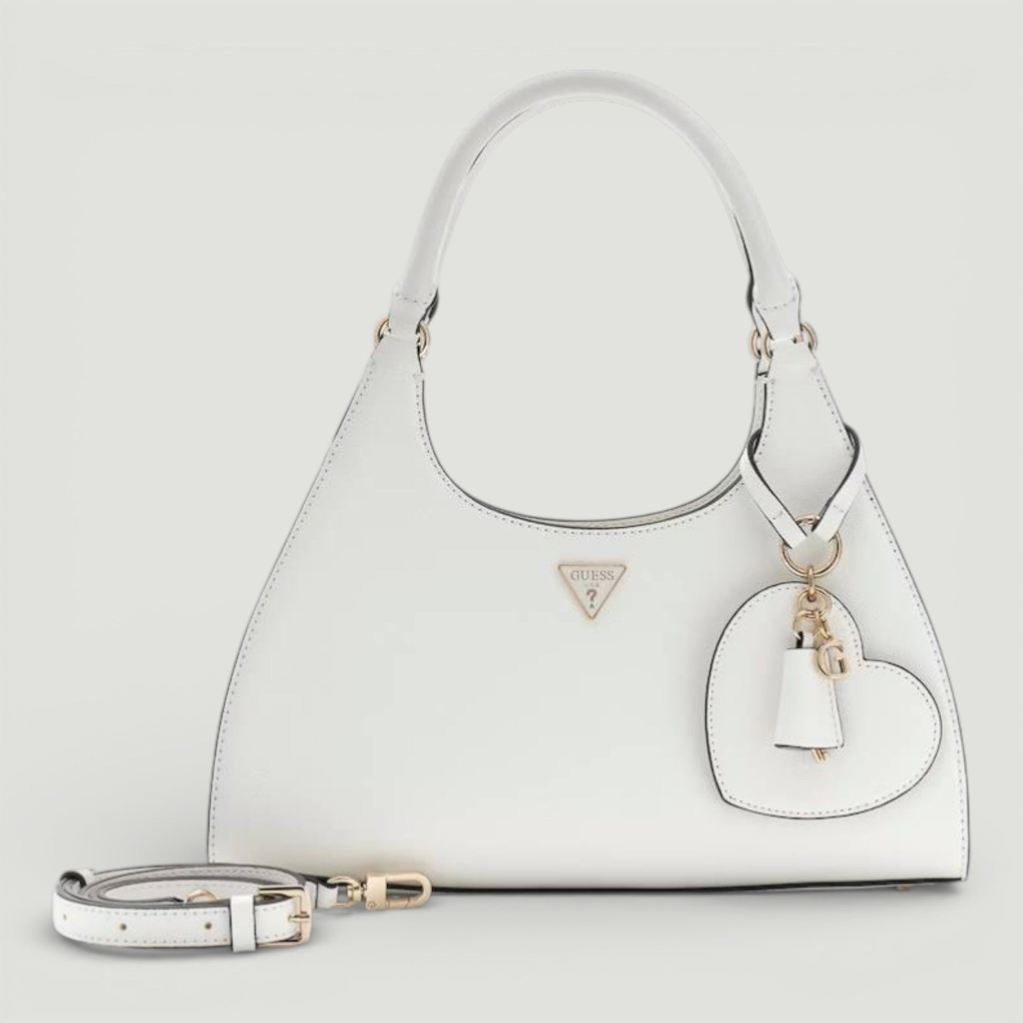 GUESS BORSA ISOBEL SML GIRLFRIEND CARRYALL WHITE