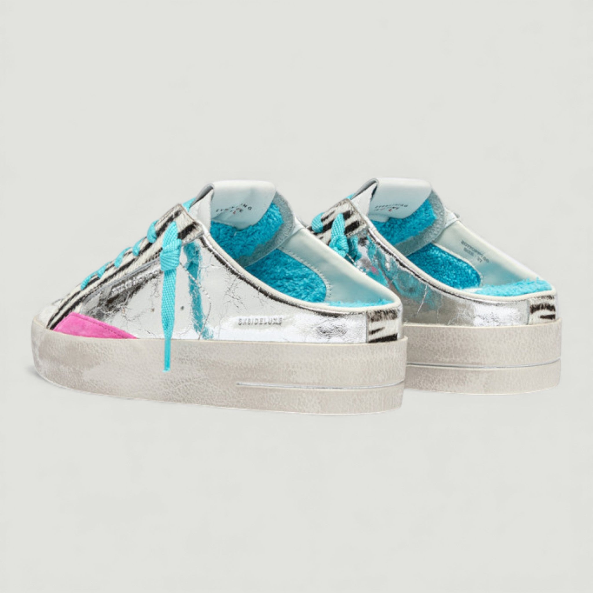 CRIME LONDON SK8 DELUX SABOT SILVER