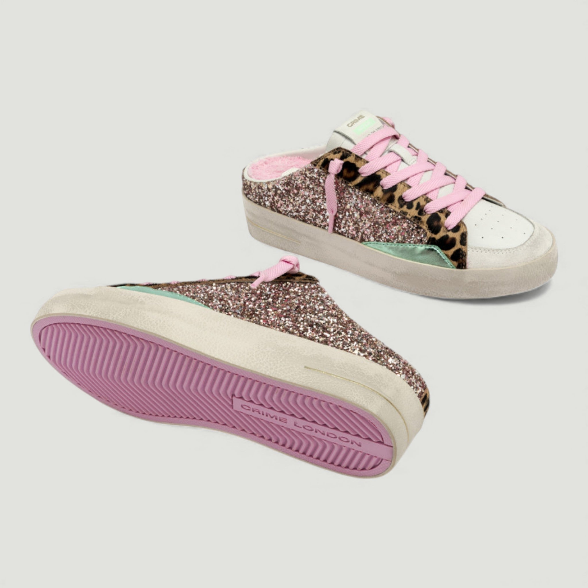 CRIME LONDON SNEAKER SABOT GLITTER