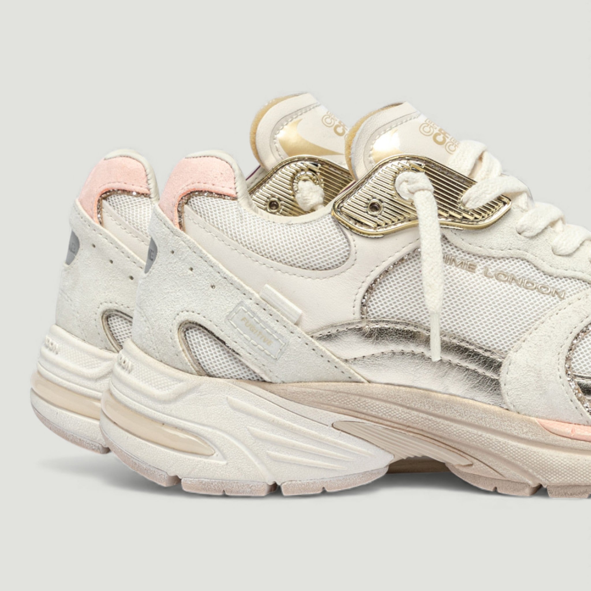 CRIME LONDON SNEAKERS FUGITIVE 9094 BLUSH GLOW-UP PLATINUM