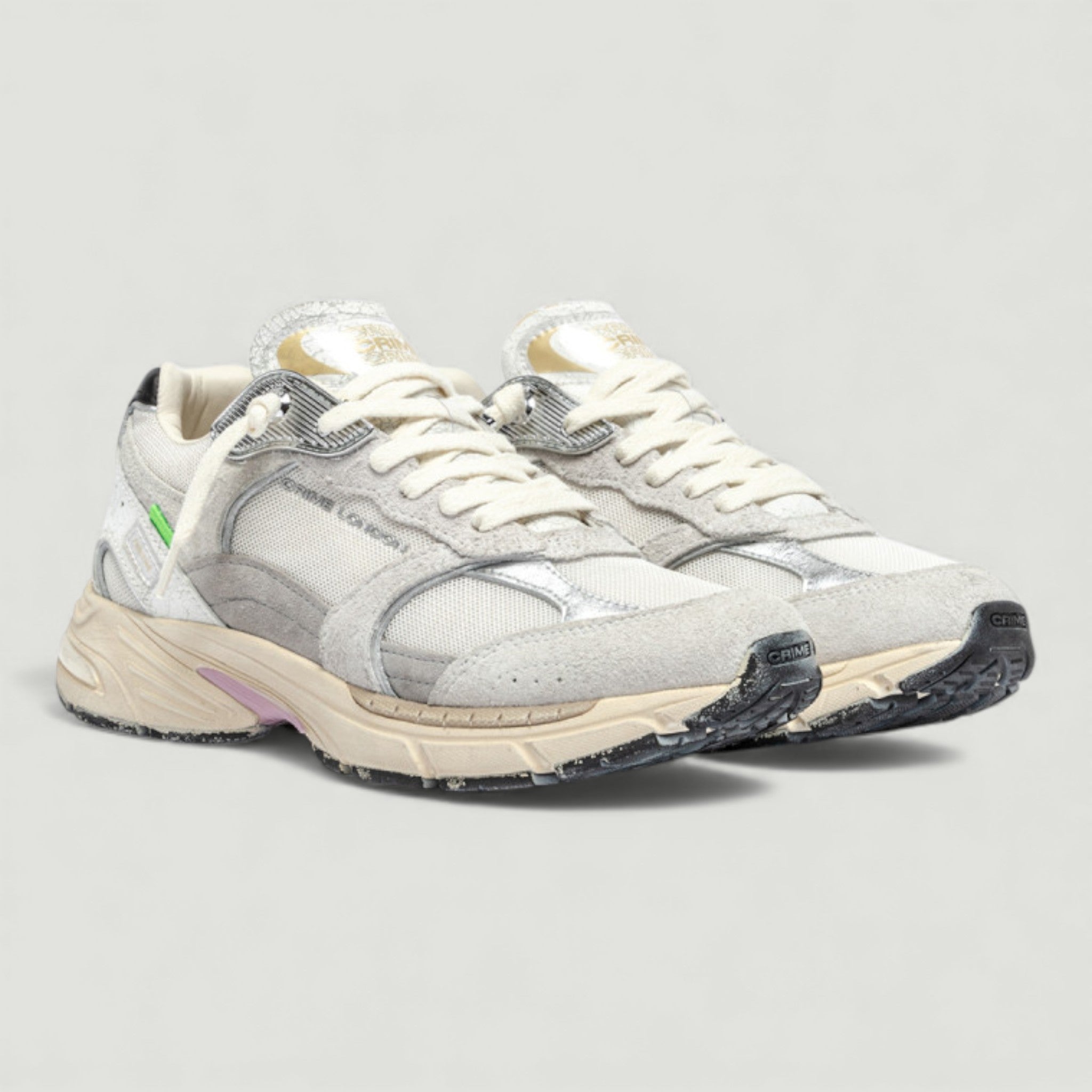 CRIME LONDON SNEAKERS FUGITIVE 9094 LONDON FOG GRIGIO