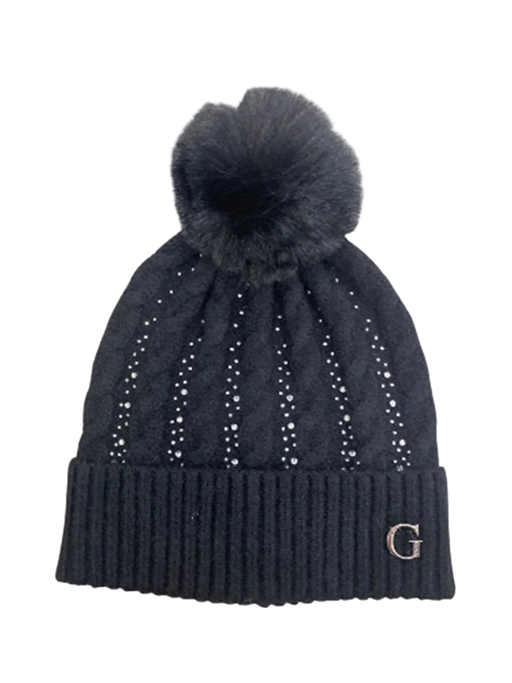 GUESS CAPPELLO KNITTED BEANIE BLACK