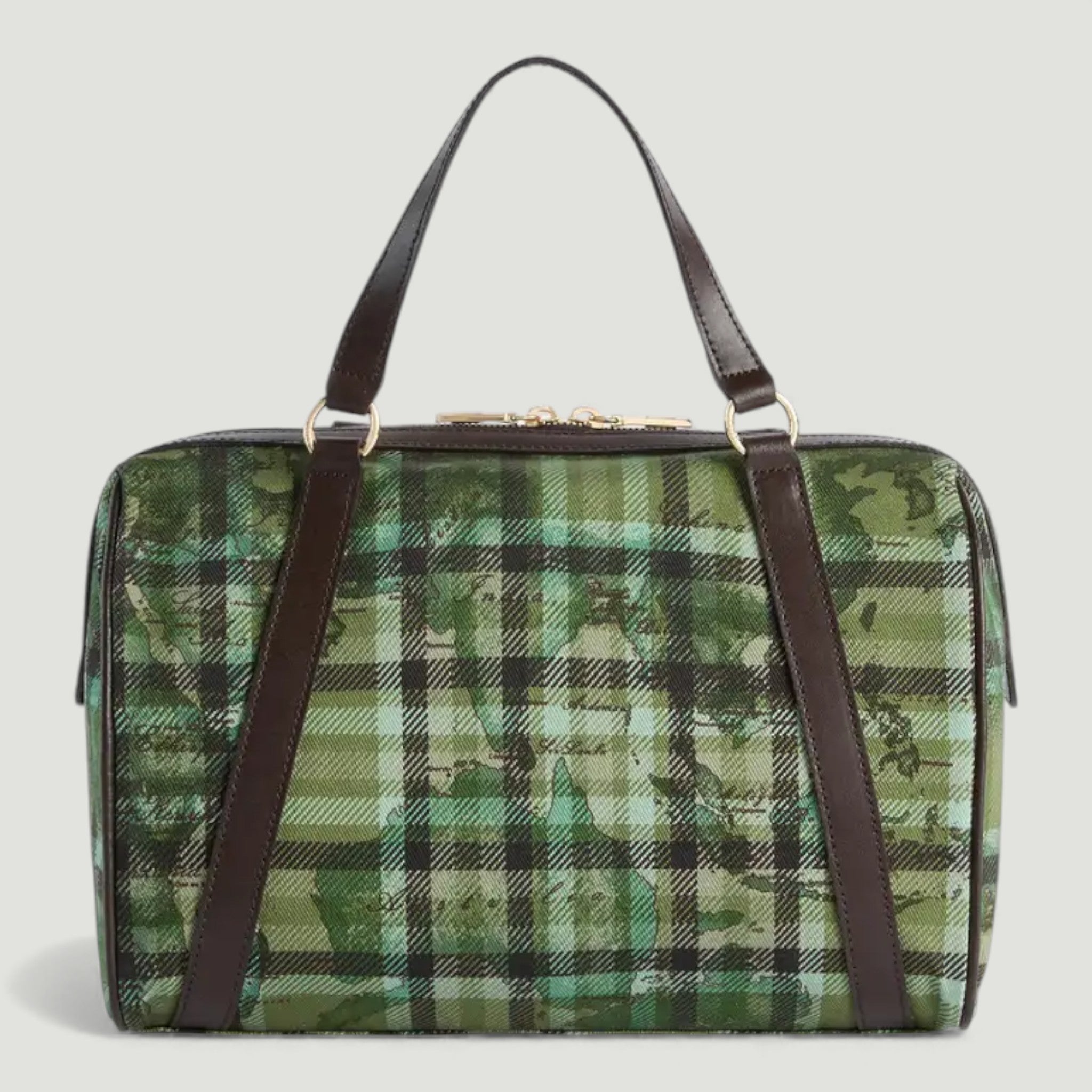 ALVIERO MARTINI 1^ CLASSE BAULETTO TARTAN C/TRACOLLA VERDE MUSCHIO