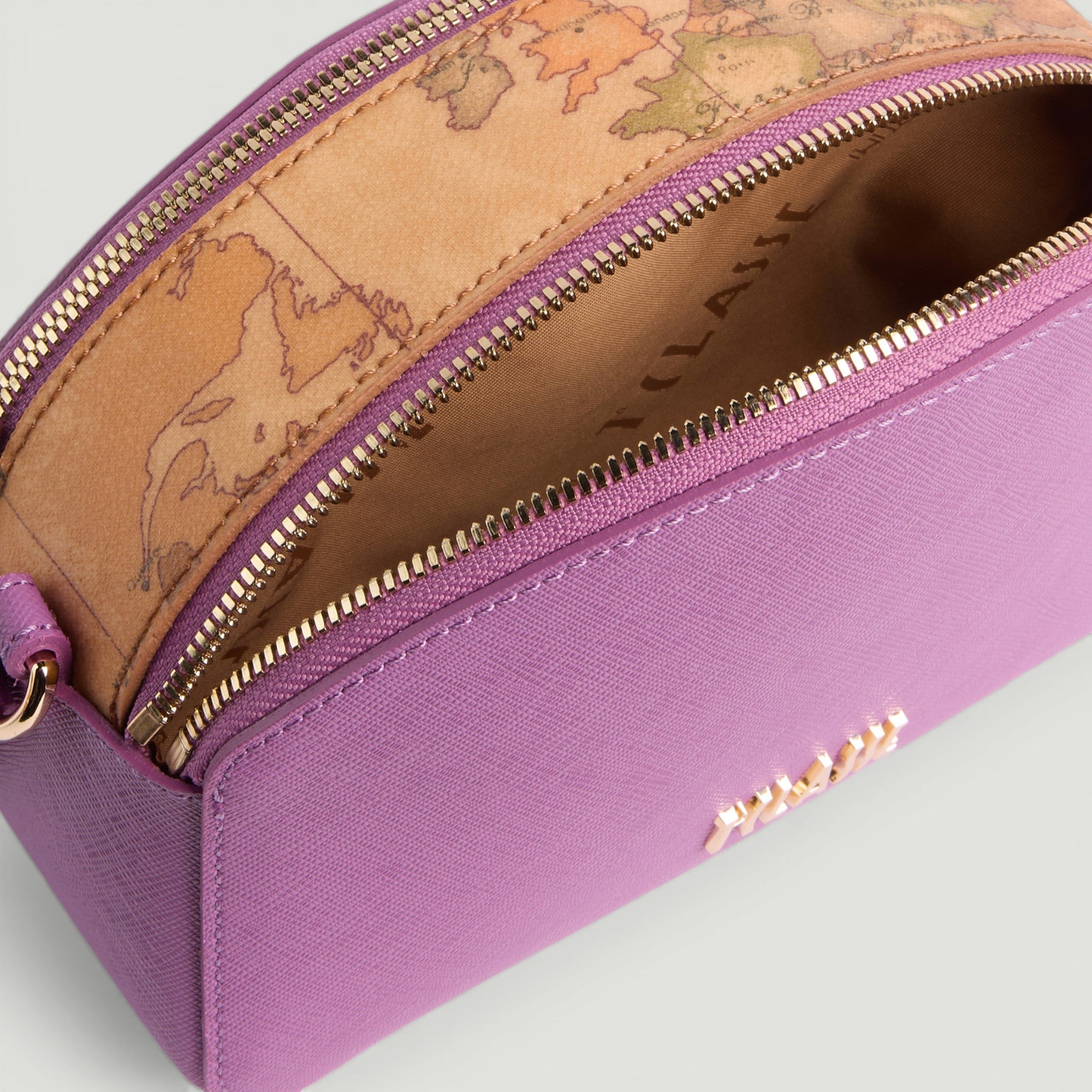 ALVIERO MARTINI 1^CLASSE BORSA AURA TRACOLLINA DOPPIA ZIP VIOLA BOUGAINVILLE