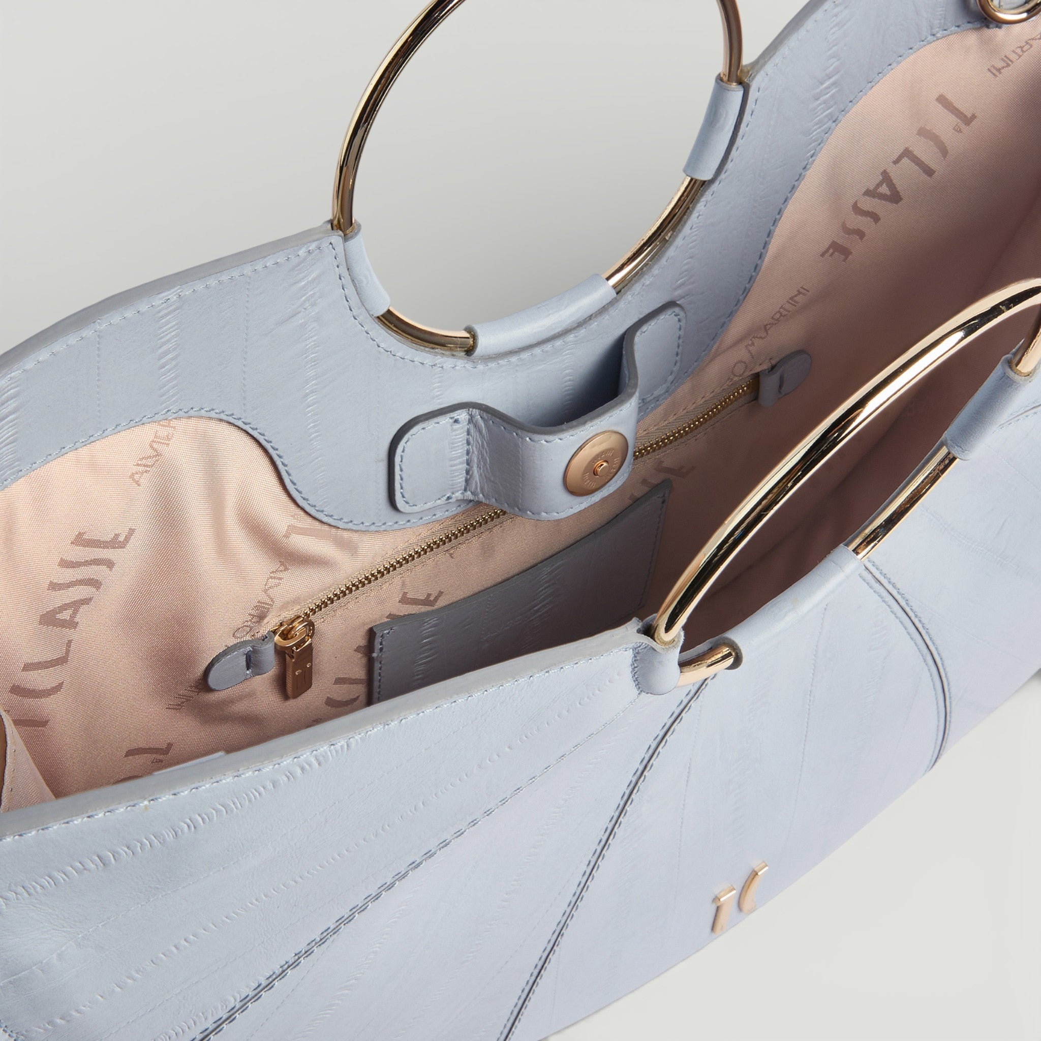 ALVIERO MARTINI 1^ CLASSE BORSA BORSA A MANO CON TRACOLLA AZZURRO POLVERE