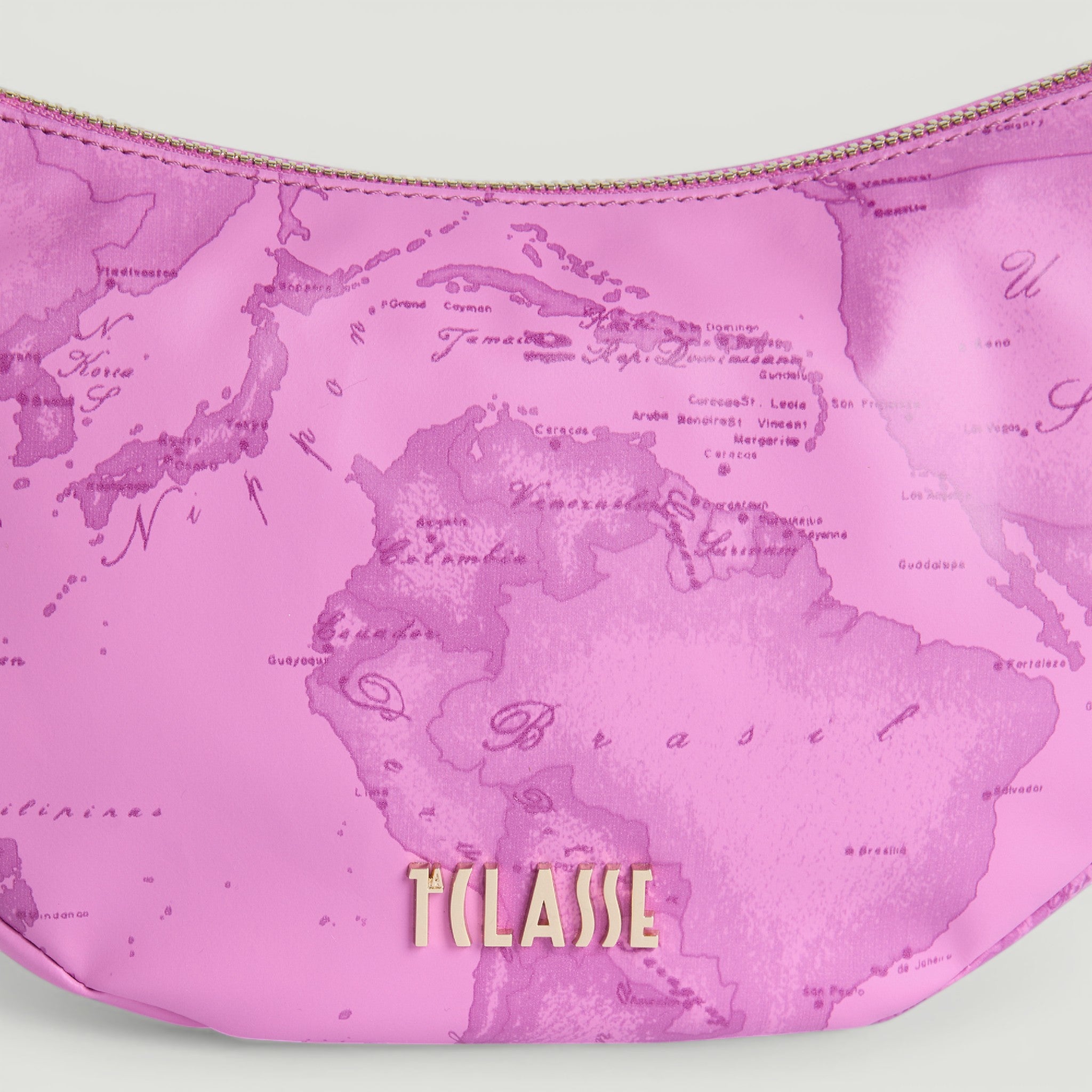 ALVIERO MARTINI 1^CLASSE BORSA TRACOLLA MEZZALUNA PICCOLA MALVA