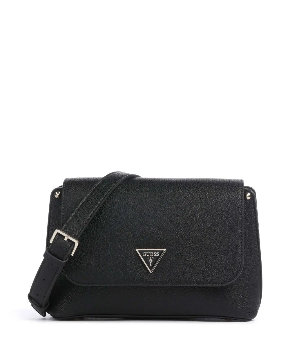 GUESS BORSA A TRACOLLA MERIDIAN II FLAP CROSSBODY BLACK