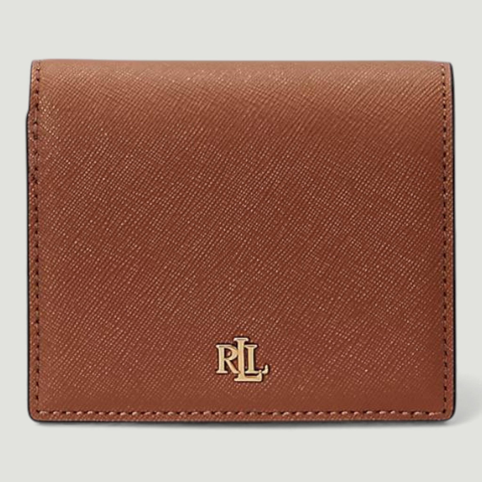 RALPH LAUREN PORTAFOGLIO COMPATTO IN PELLE LAUREN TAN