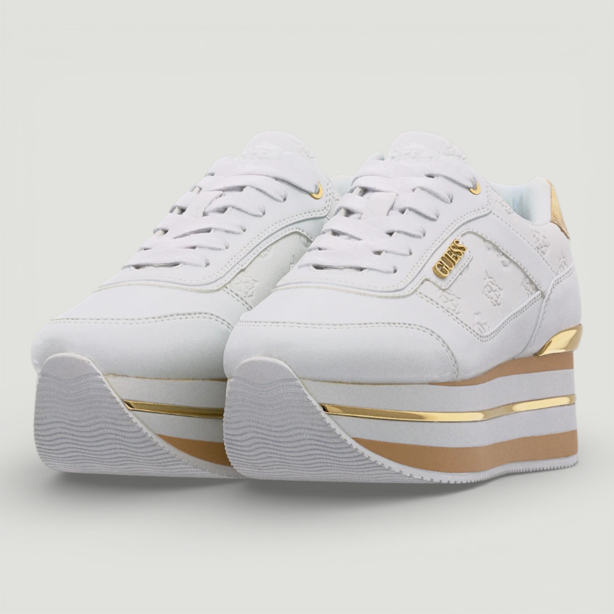 GUESS SNEAKERS HANSIN4 WHITE PLATINO