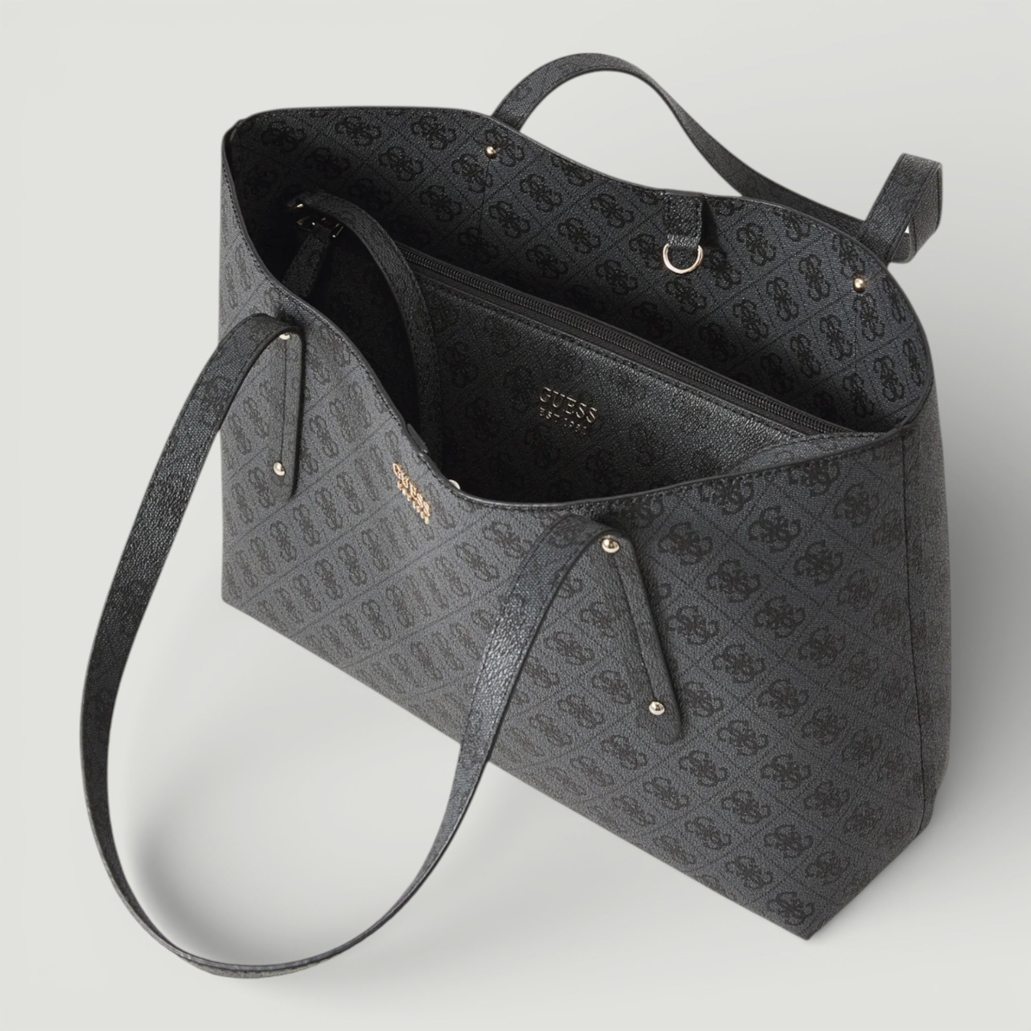 GUESS BORSA BRENTON TOTE COAL LOGO