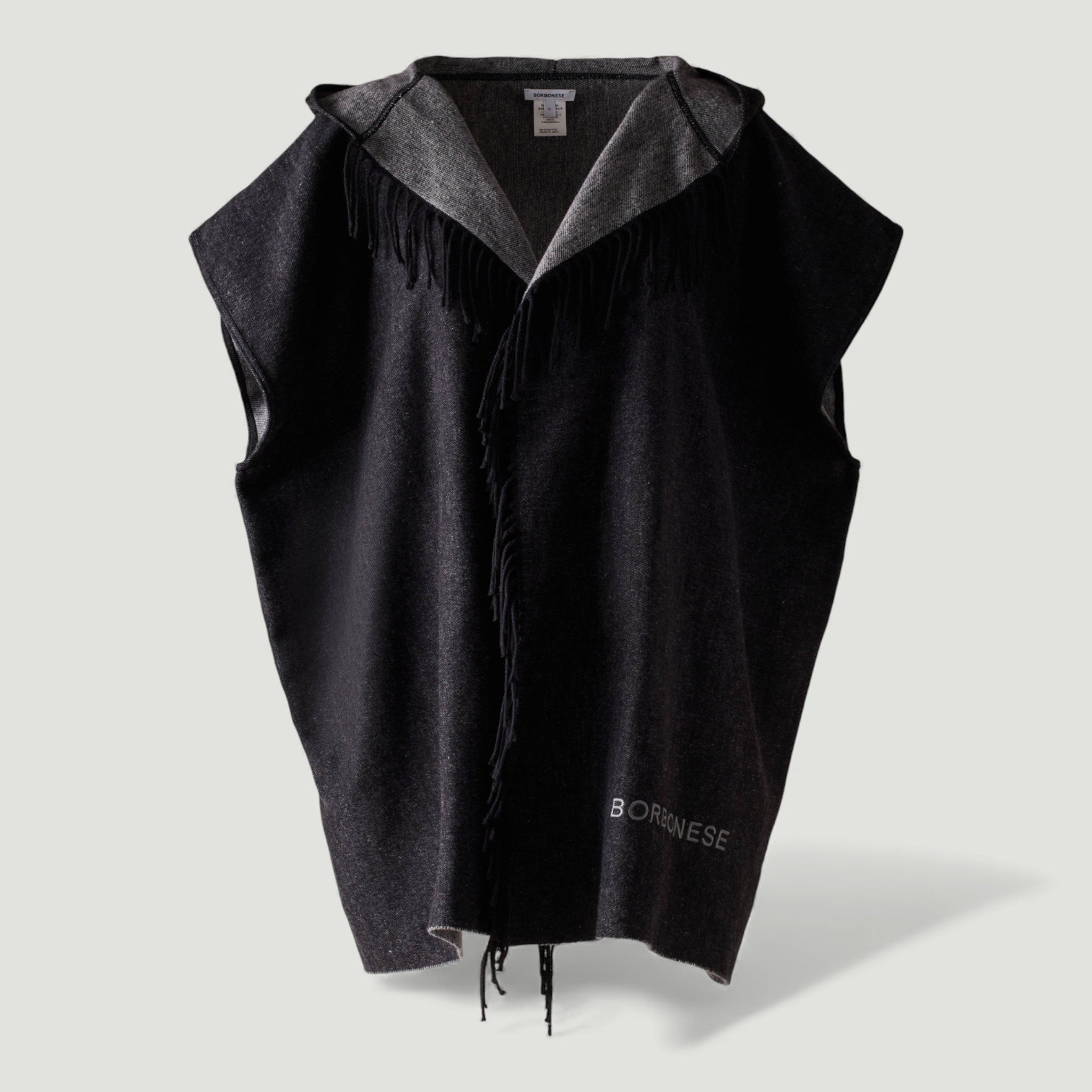 BORBONESE MANTELLA C/CAPPUCCIO BLACK/GREY BLACK/GREY