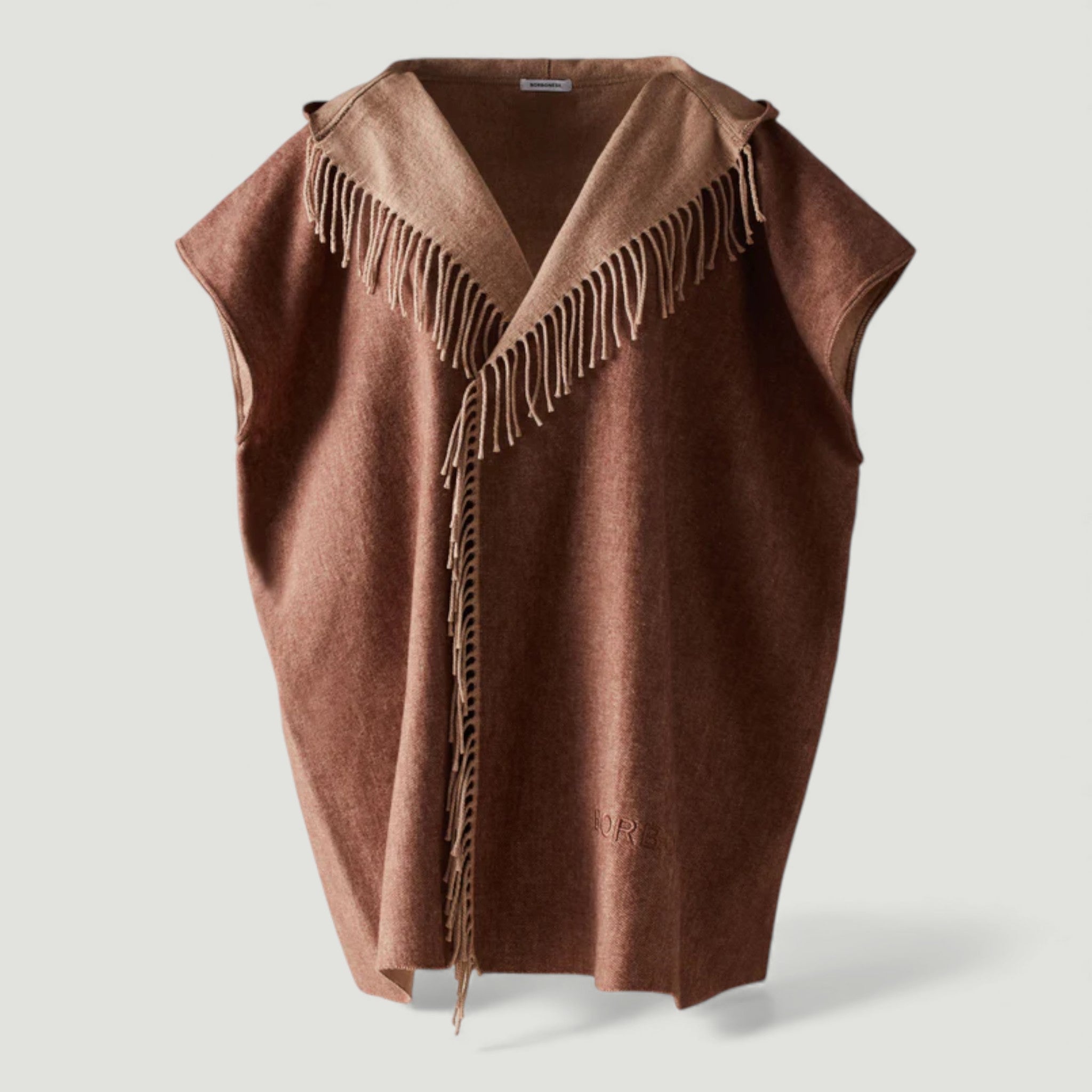 BORBONESE MANTELLA C/CAPPUCCIO BROWN/ BEIGE