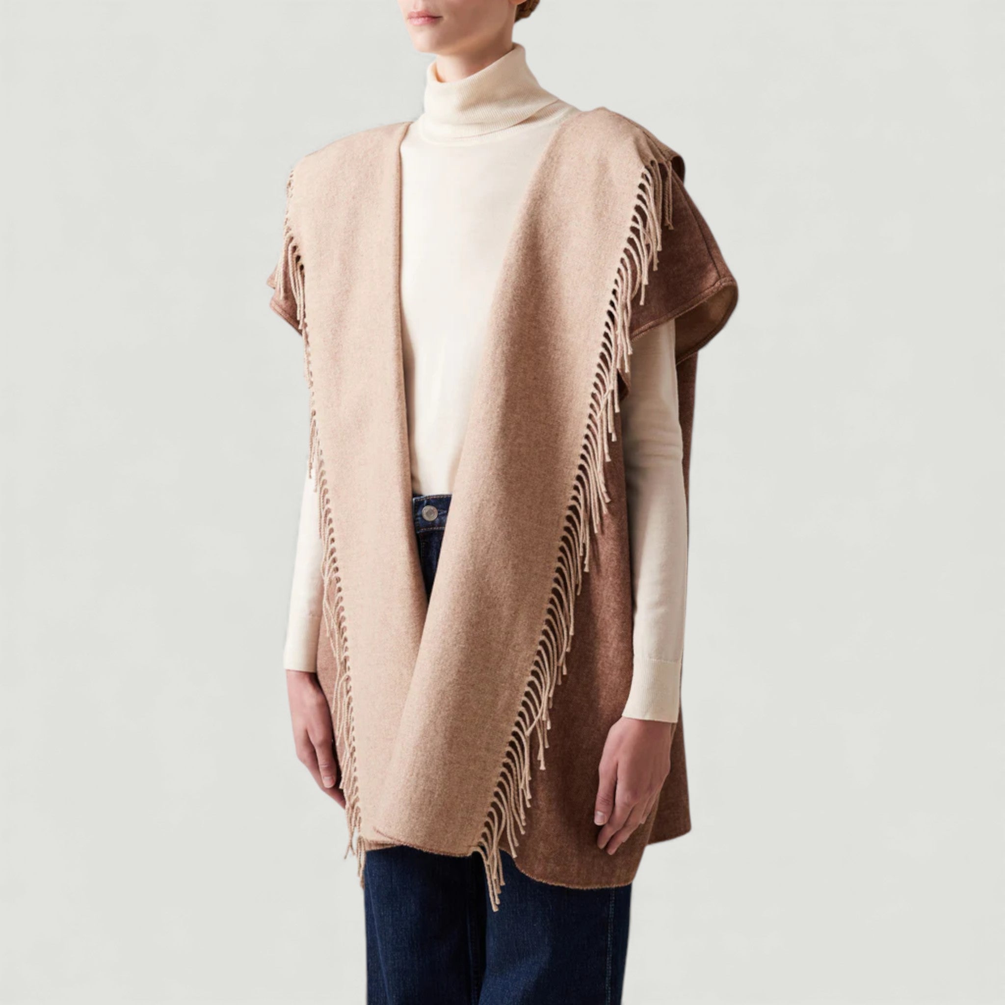 BORBONESE MANTELLA C/CAPPUCCIO BROWN/ BEIGE