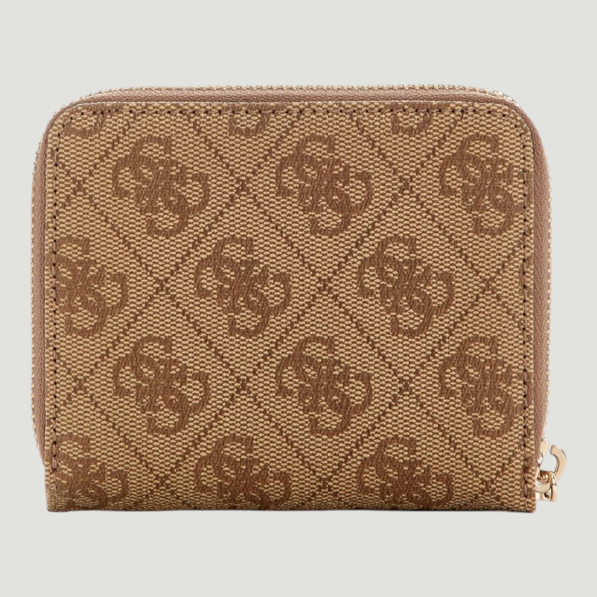 GUESS PORTAFOGLIO LAUREL II SLG SMALL ZIP AROUND LATTE LOGO