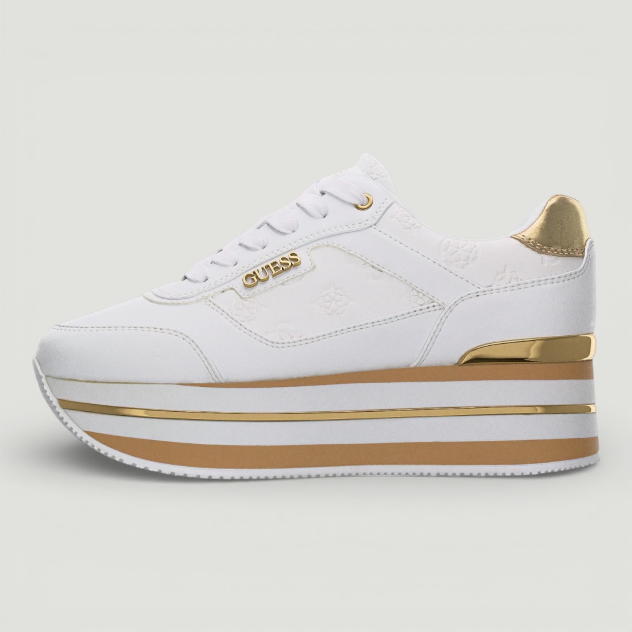 GUESS SNEAKERS HANSIN4 WHITE PLATINO