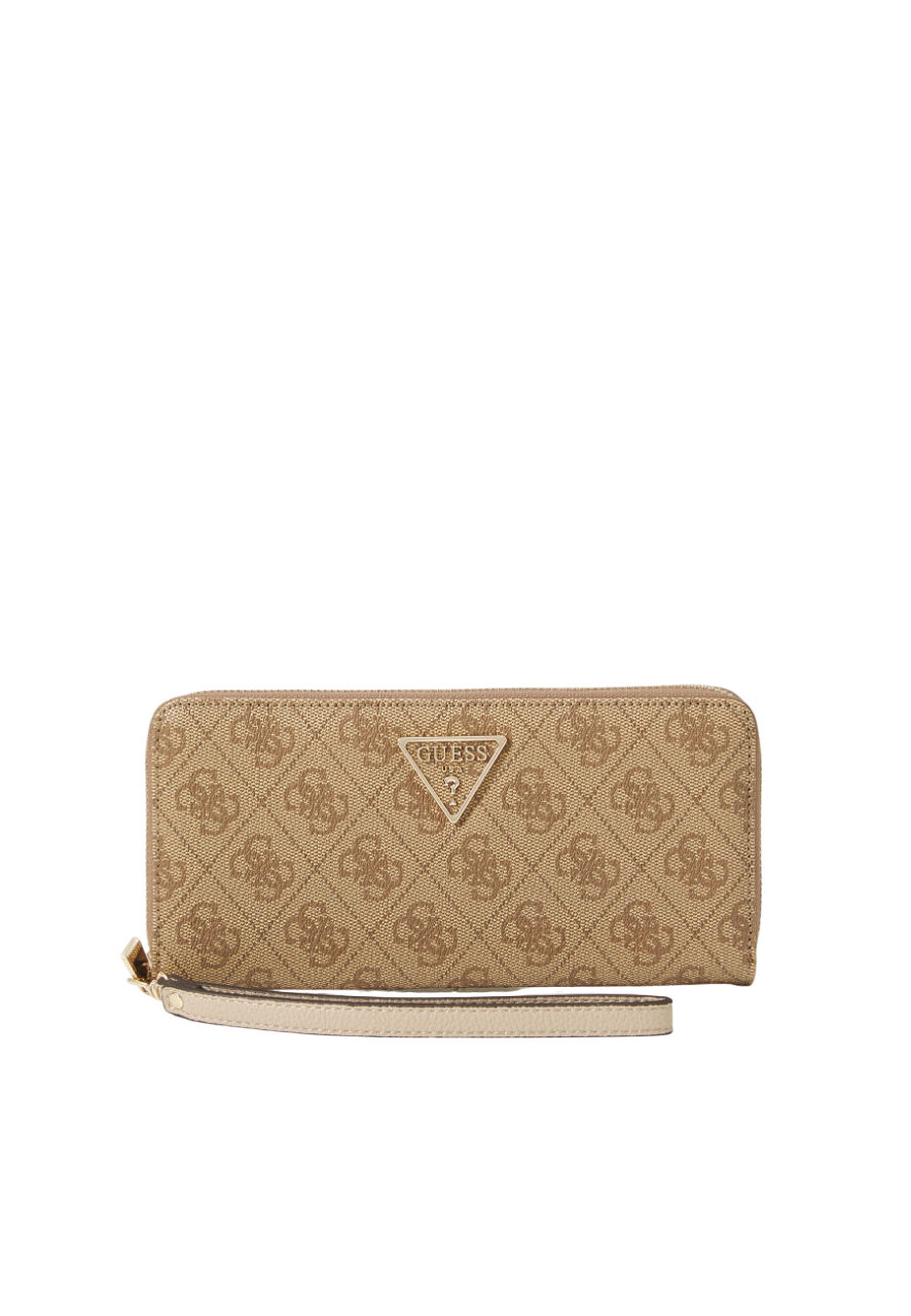 GUESS PORTAFOGLIO LAUREL II SLG LARGE ZIP AROUND LATTE LOGO