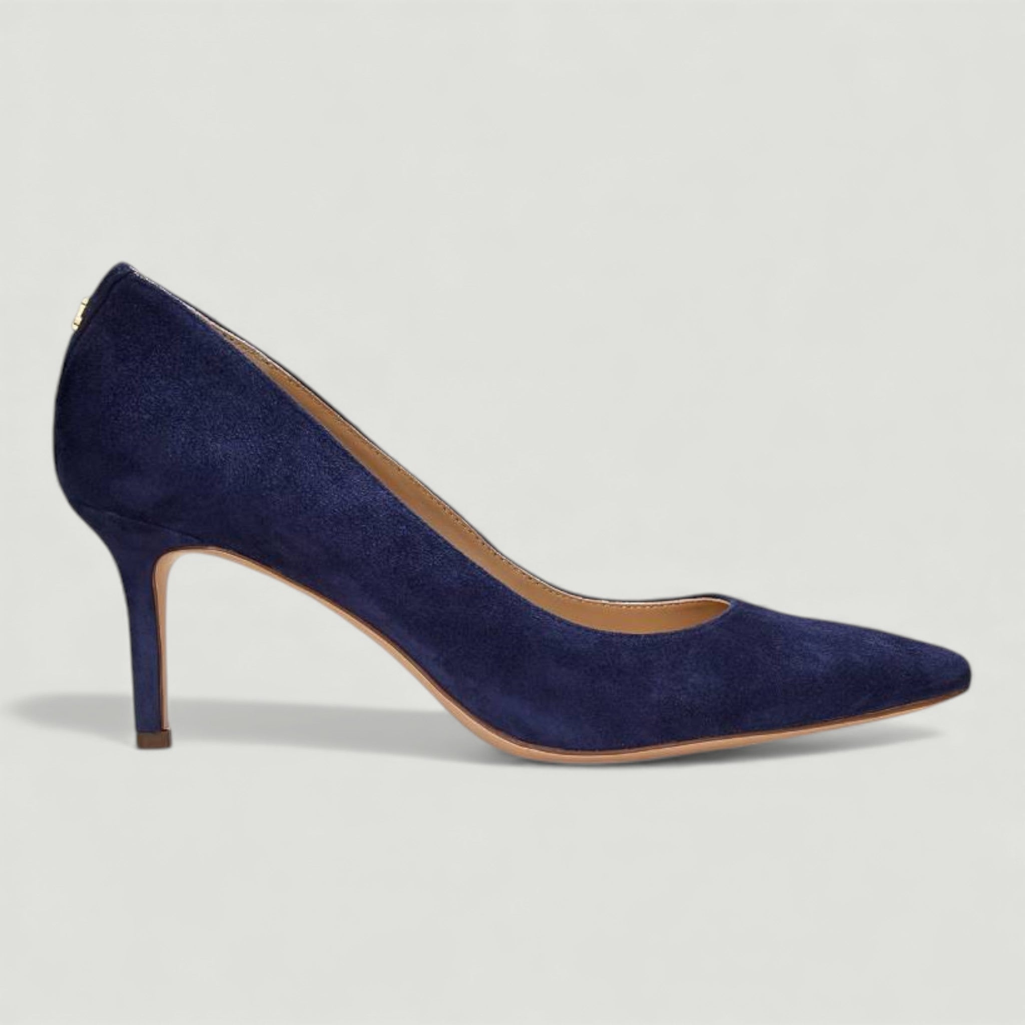 RALPH LAUREN DECOLLETE IN CAMOSCIO REFINED NAVY