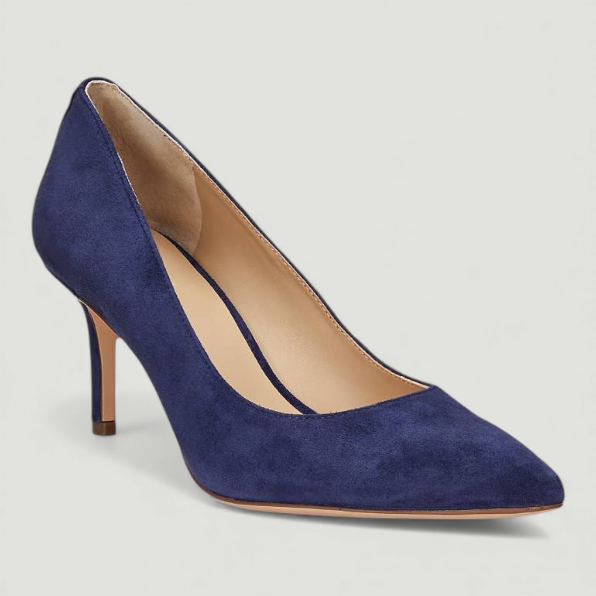RALPH LAUREN DECOLLETE IN CAMOSCIO REFINED NAVY