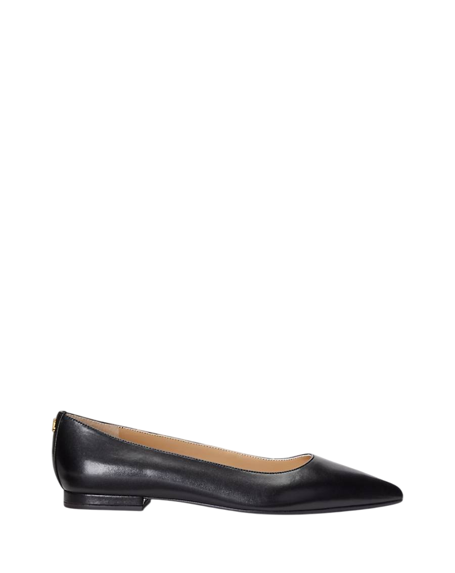 RALPH LAUREN BALLERINE LONDYN IN PELLE BRUNITA BLACK