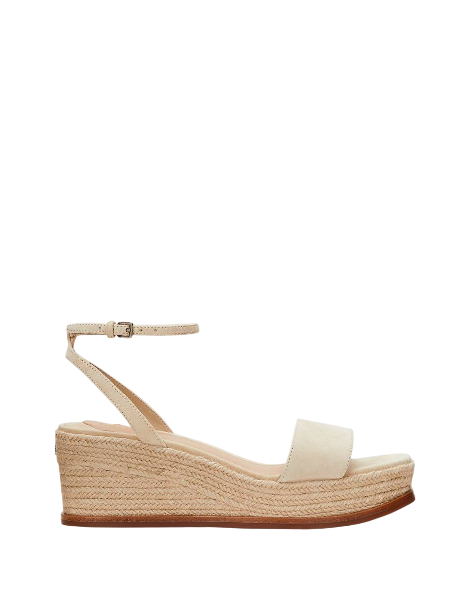 RALPH LAUREN ESPADRILLAS LEONA IN CAMOSCIO SAND DUNE