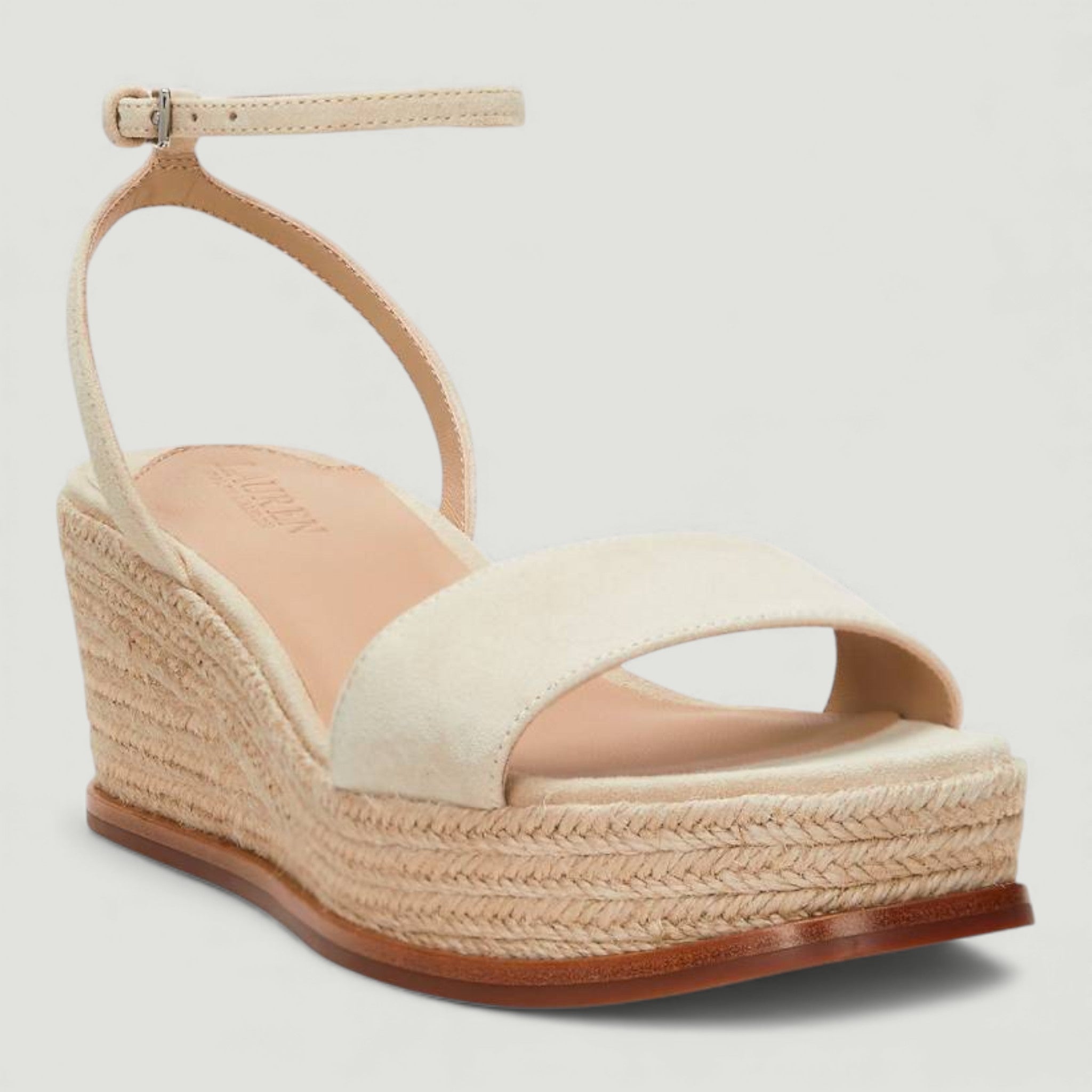 RALPH LAUREN ESPADRILLAS LEONA IN CAMOSCIO SAND DUNE
