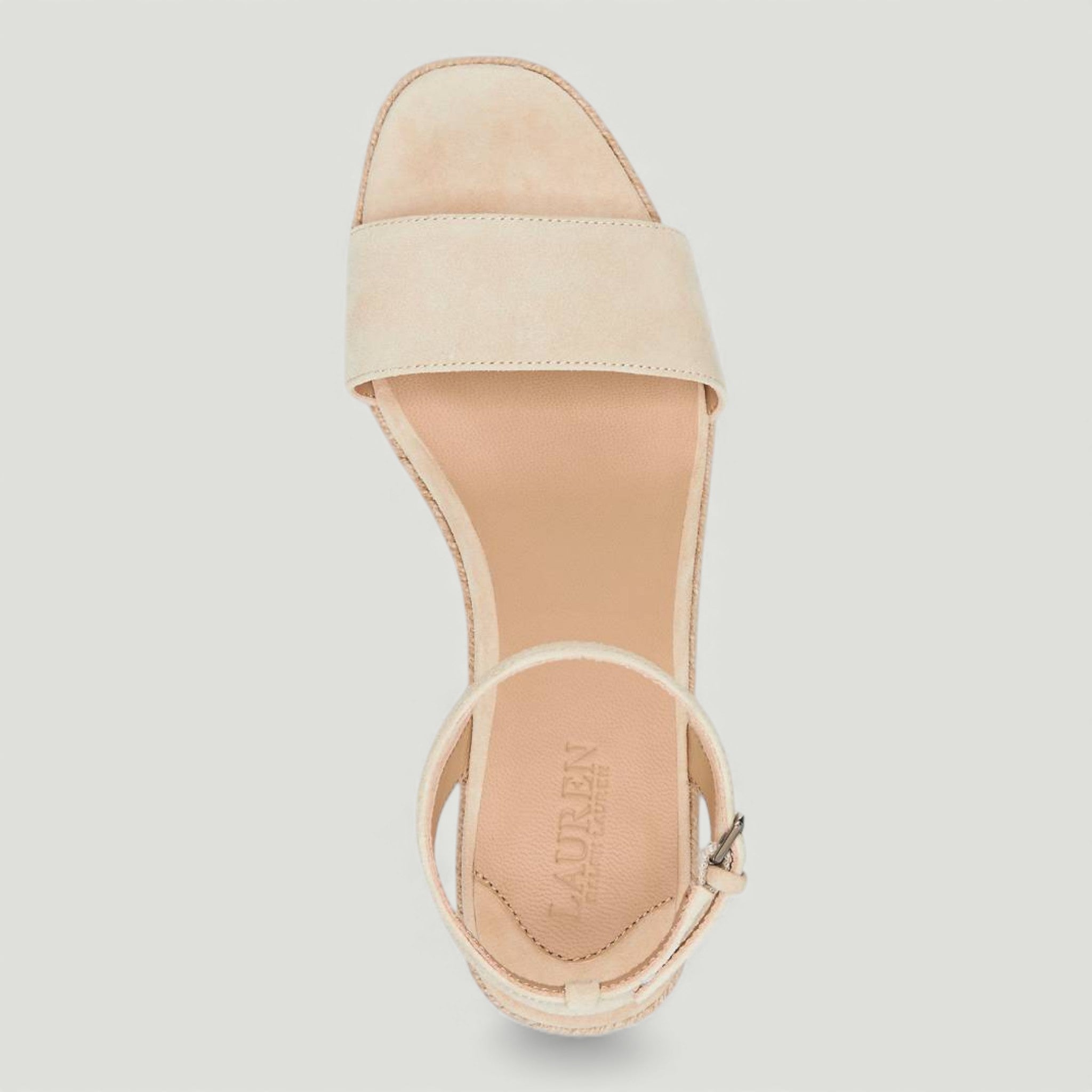 RALPH LAUREN ESPADRILLAS LEONA IN CAMOSCIO SAND DUNE