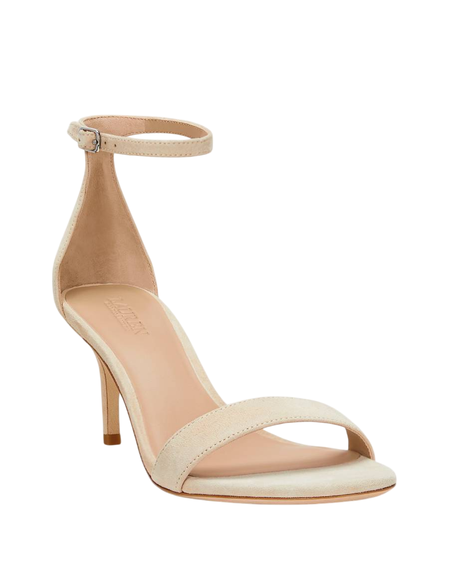 RALPH LAUREN SANDALI ALLIE IN CAMOSCIO SAND DUNE