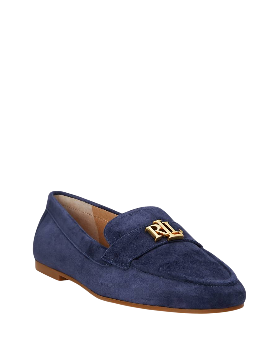RALPH LAUREN MOCASSINI AVERI III IN CAMOSCIO REFINED NAVY