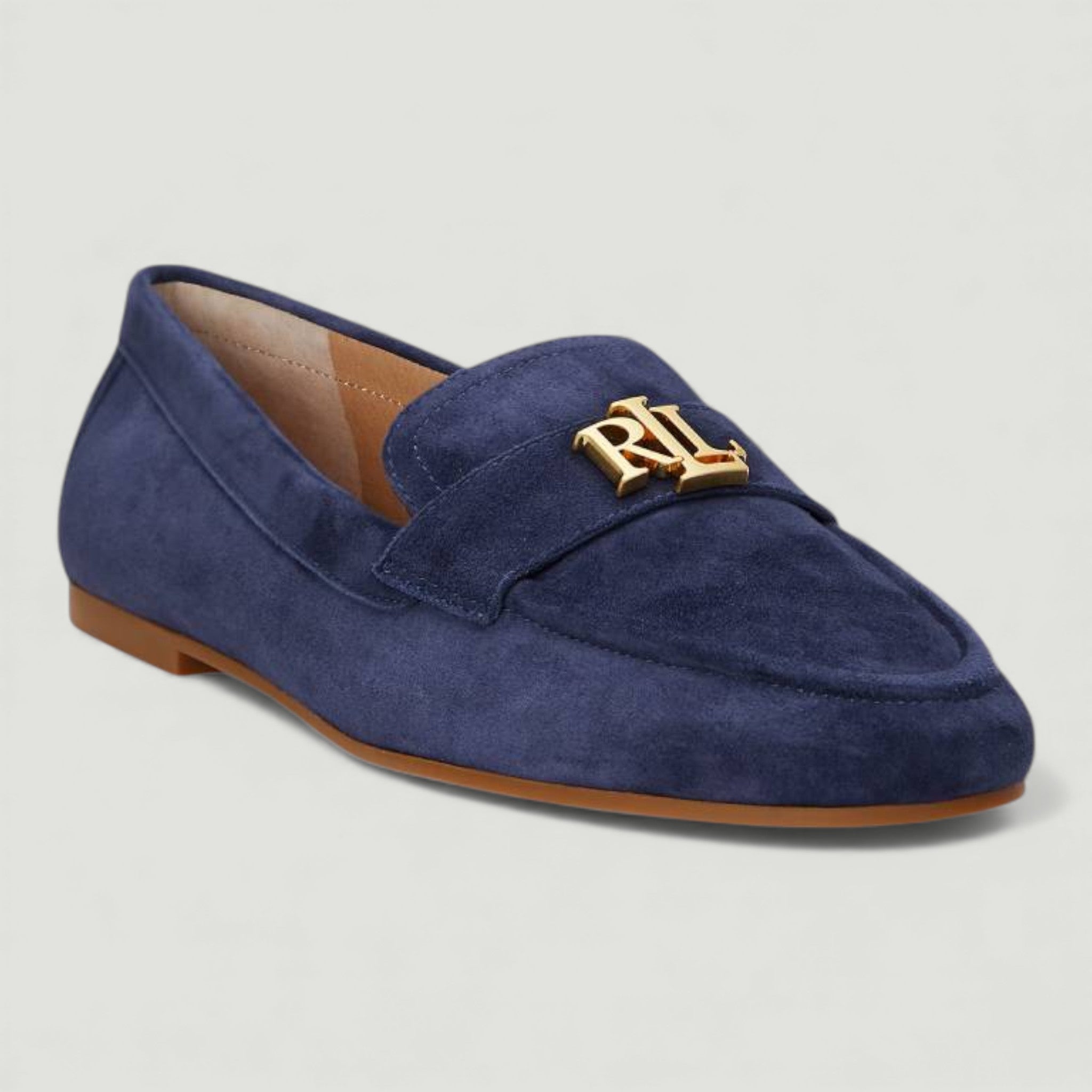 RALPH LAUREN MOCASSINI AVERI III IN CAMOSCIO REFINED NAVY