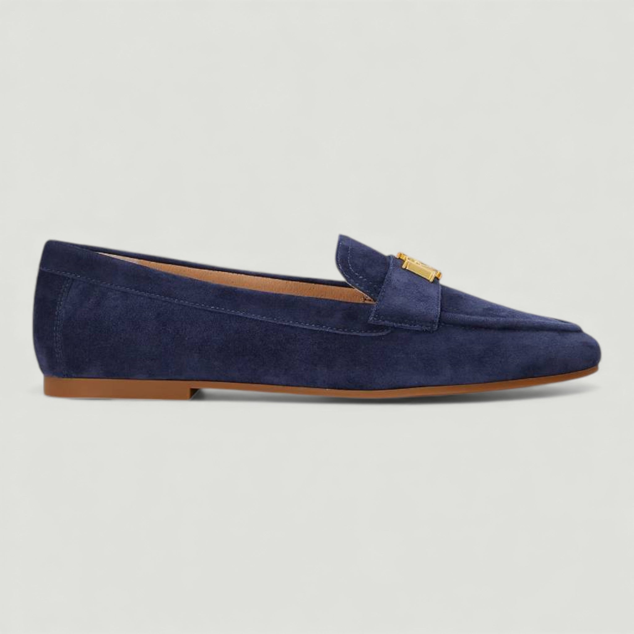 RALPH LAUREN MOCASSINI AVERI III IN CAMOSCIO REFINED NAVY