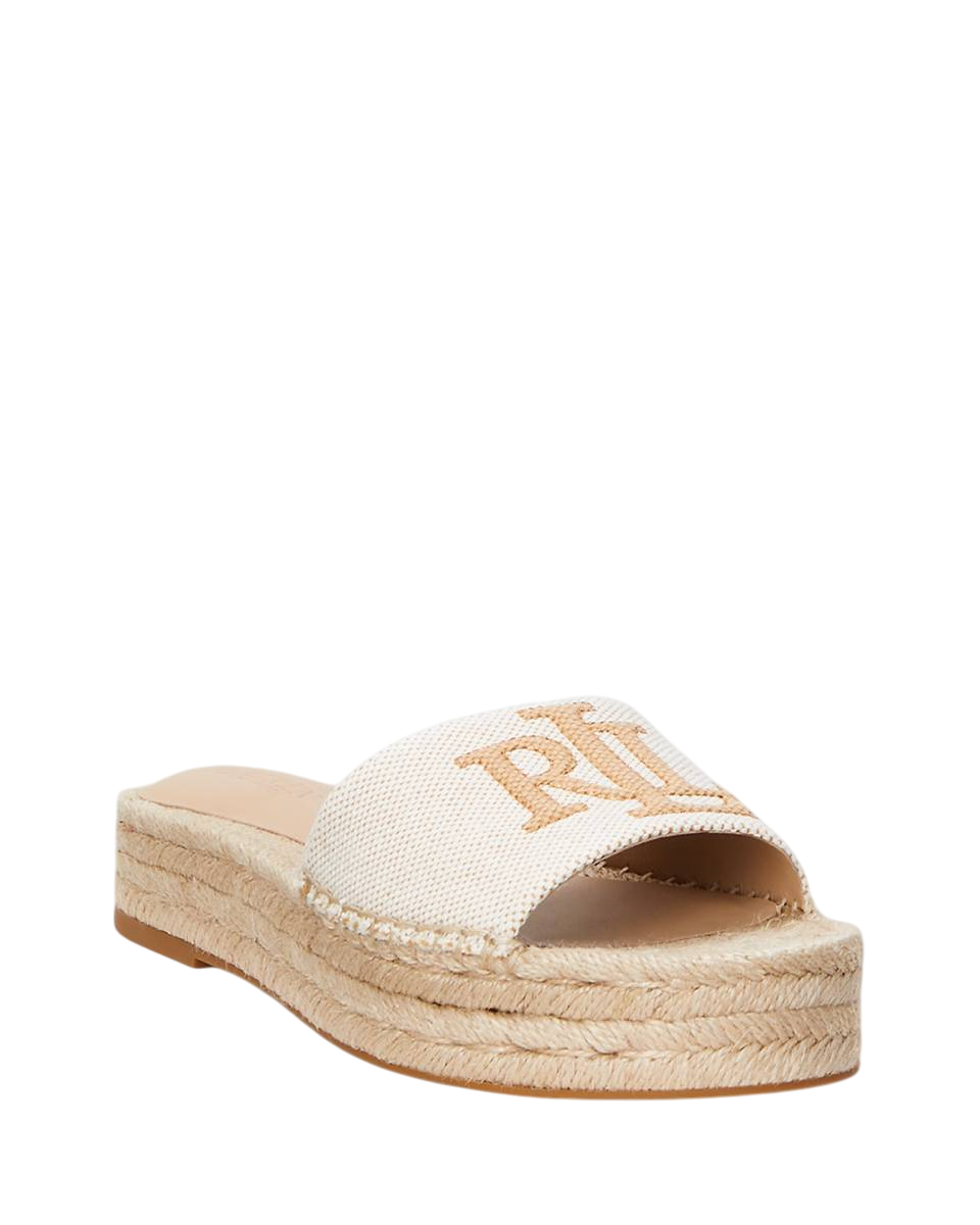 RALPH LAUREN ESPADRILLAS POLLY IN TELA SOVRATINTA NATURAL/BUFF