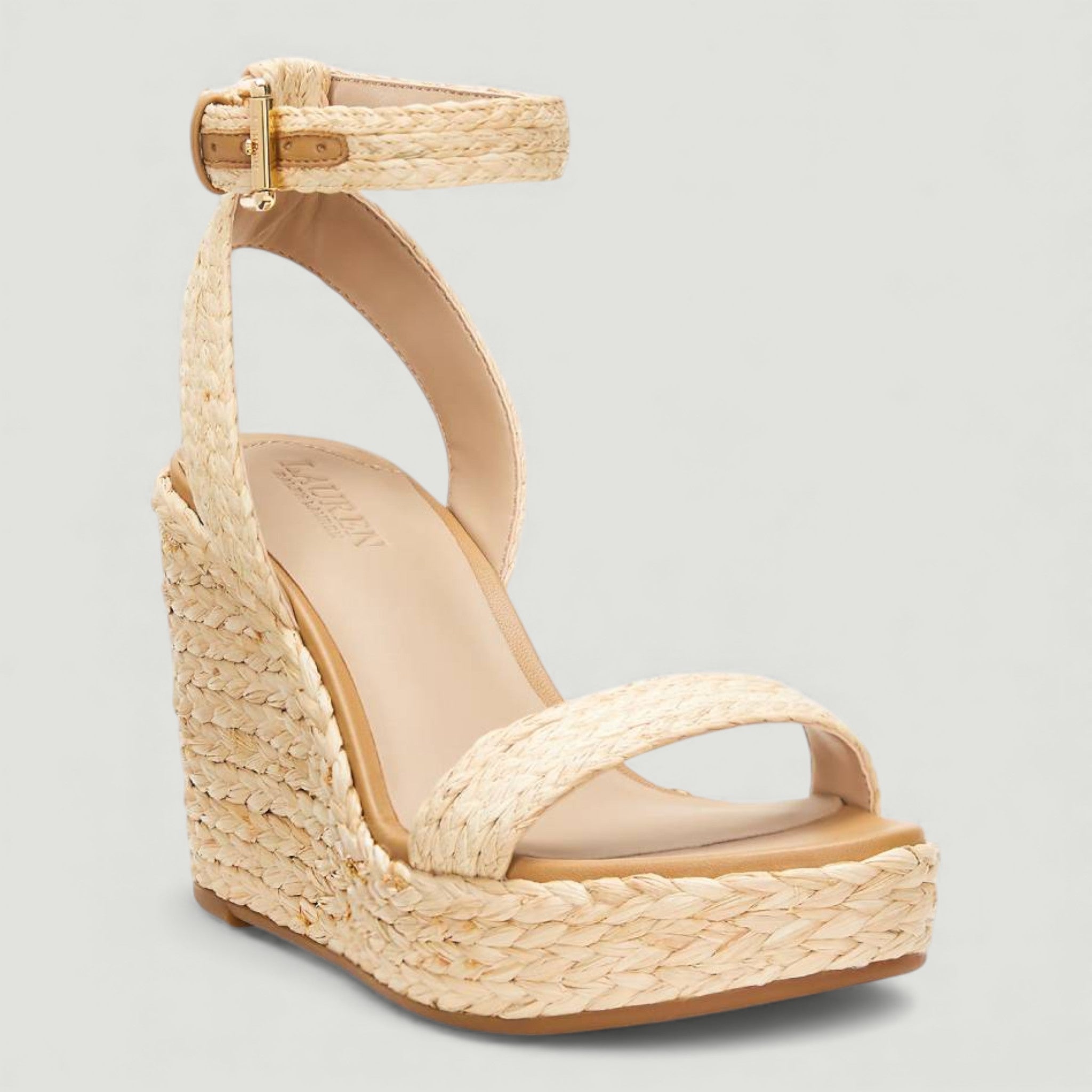 RALPH LAUREN ESPADRILLAS HILARIE IV IN RAFIA NATURAL/BUFF