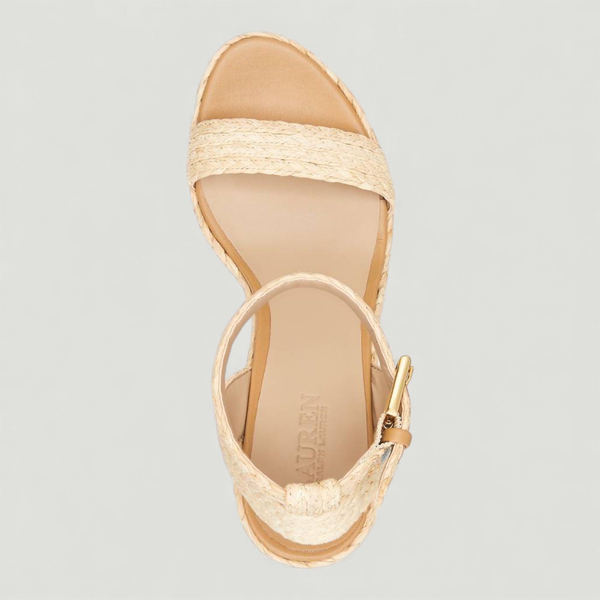 RALPH LAUREN ESPADRILLAS HILARIE IV IN RAFIA NATURAL/BUFF
