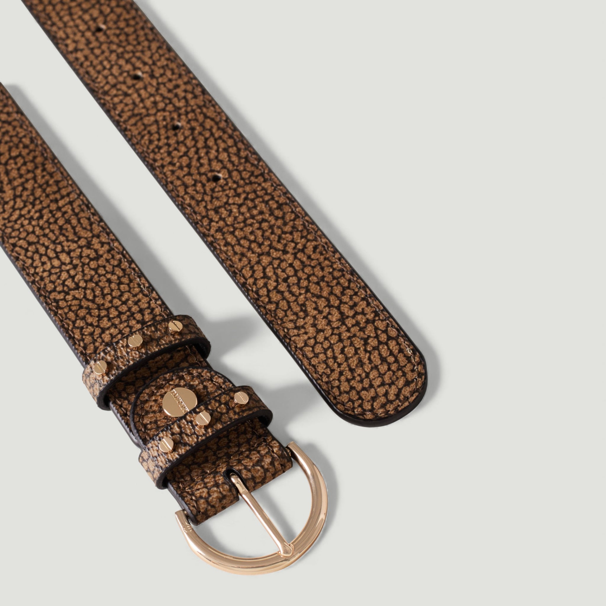 BORBONESE CINTURA REV.F. STONDATA OP NATURALE/NERO