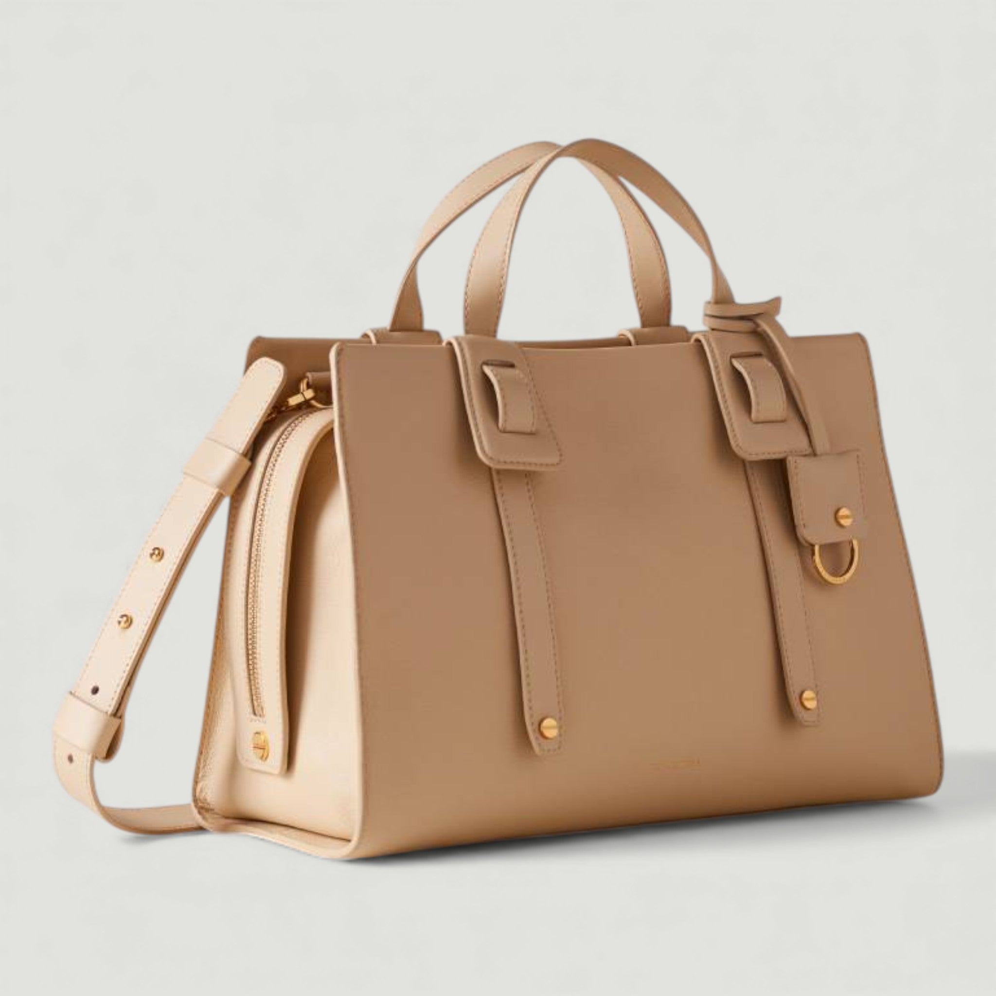 BORBONESE BORSA BAULETTO DEJEUNER MEDIUM C/T SABBIA