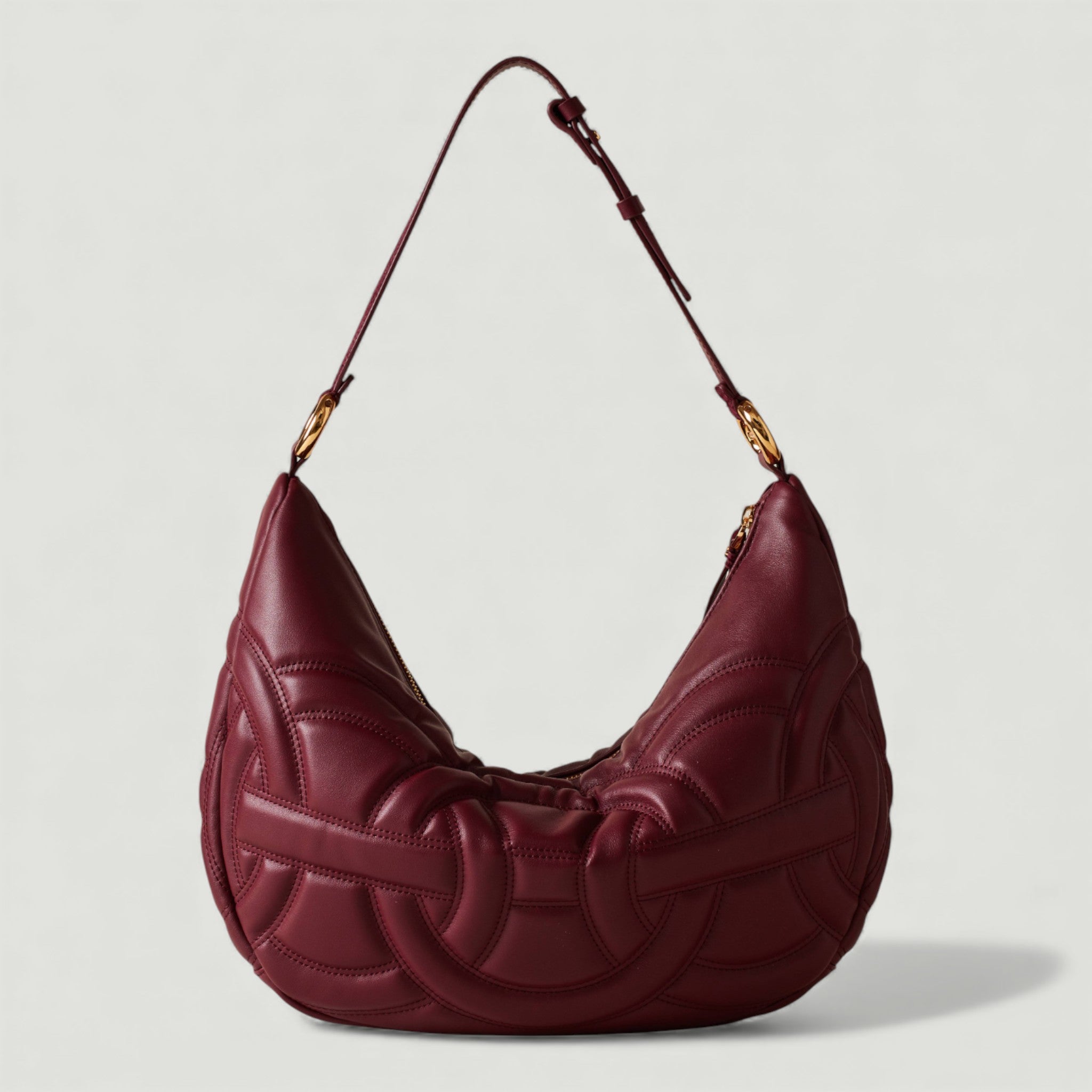 BORBONESE BORBONESE BORSA HOBO M. MERLOT