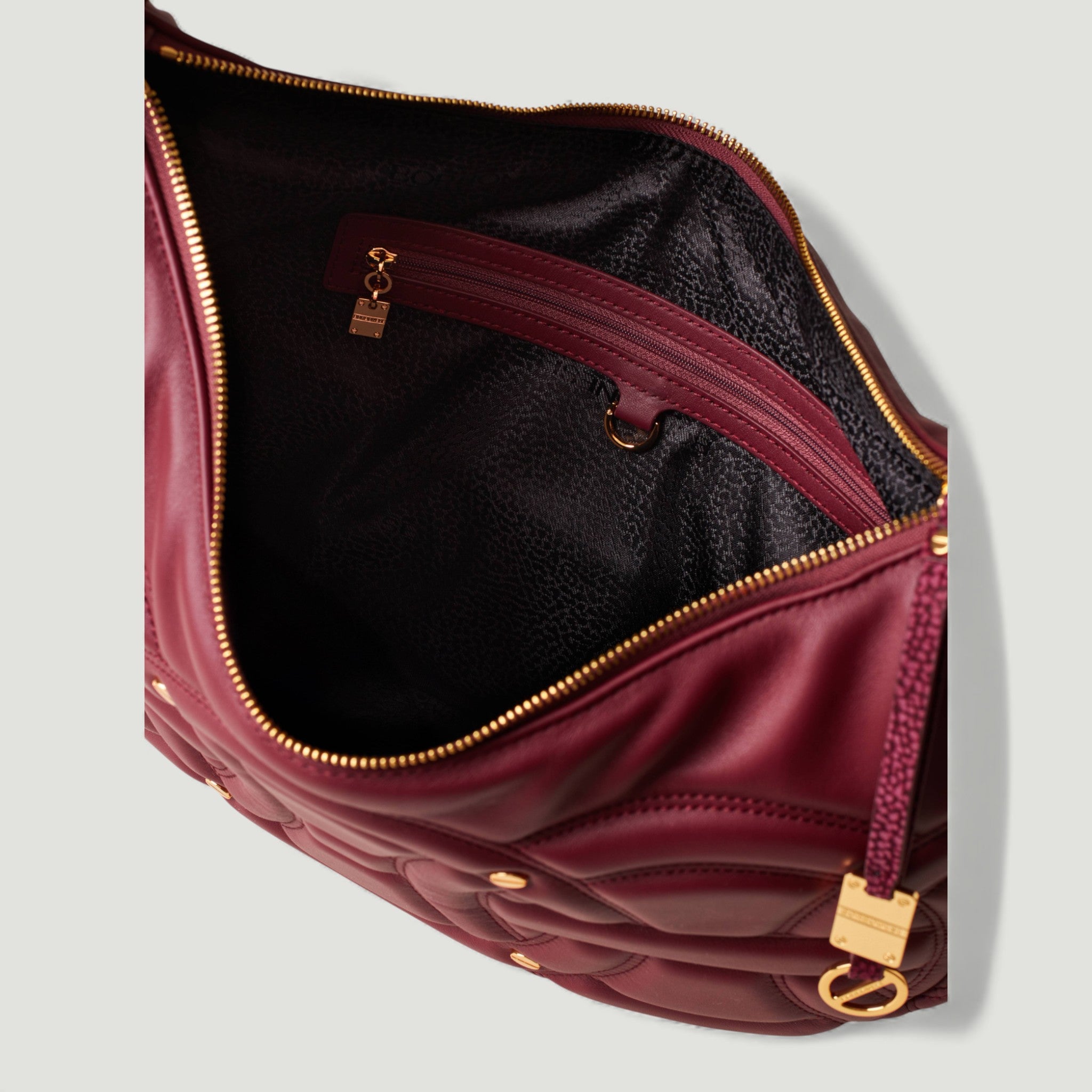 BORBONESE BORBONESE BORSA HOBO M. MERLOT