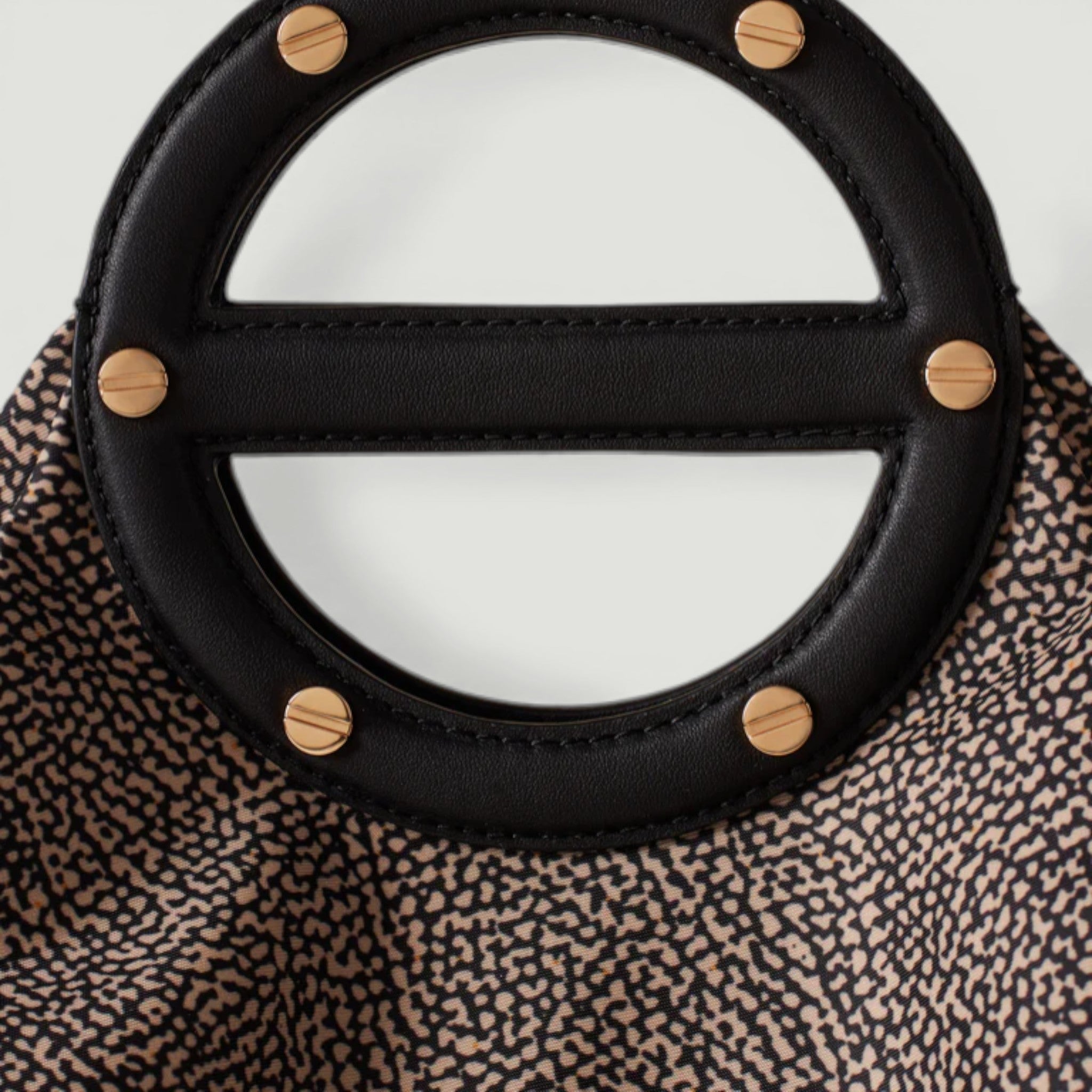 BORBONESE BORSA A MANO M. C/T OP NATURALE/NERO