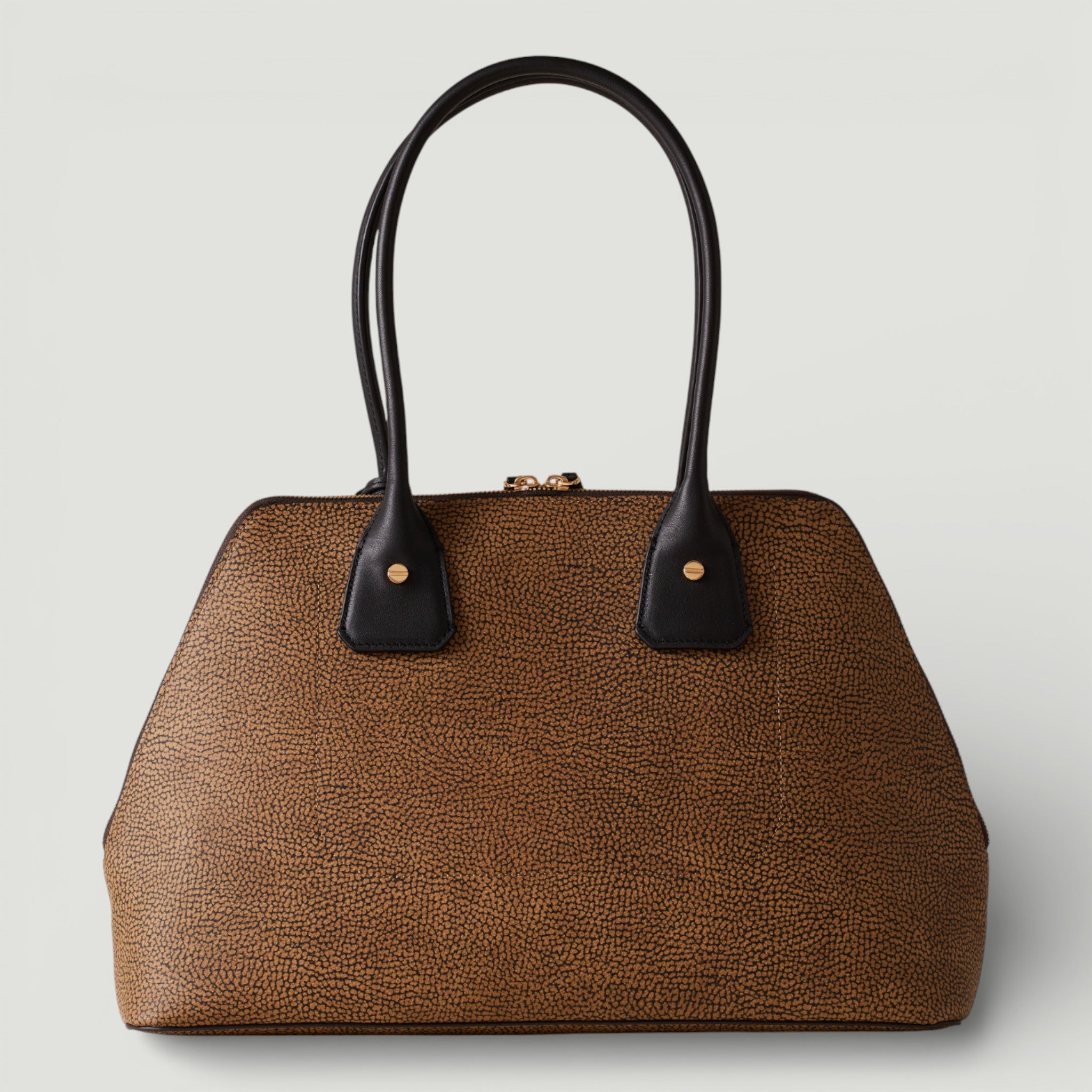 BORBONESE BORSA BAULETTO L. OP NATURALE/NERO