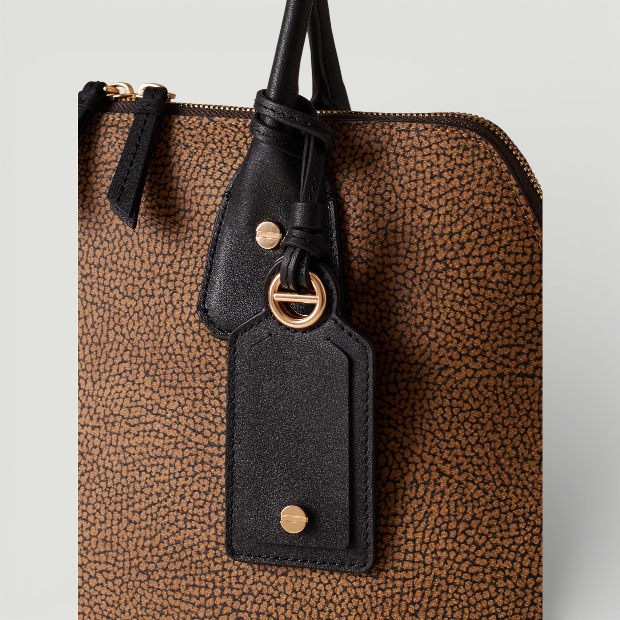 BORBONESE BORSA BAULETTO L. OP NATURALE/NERO
