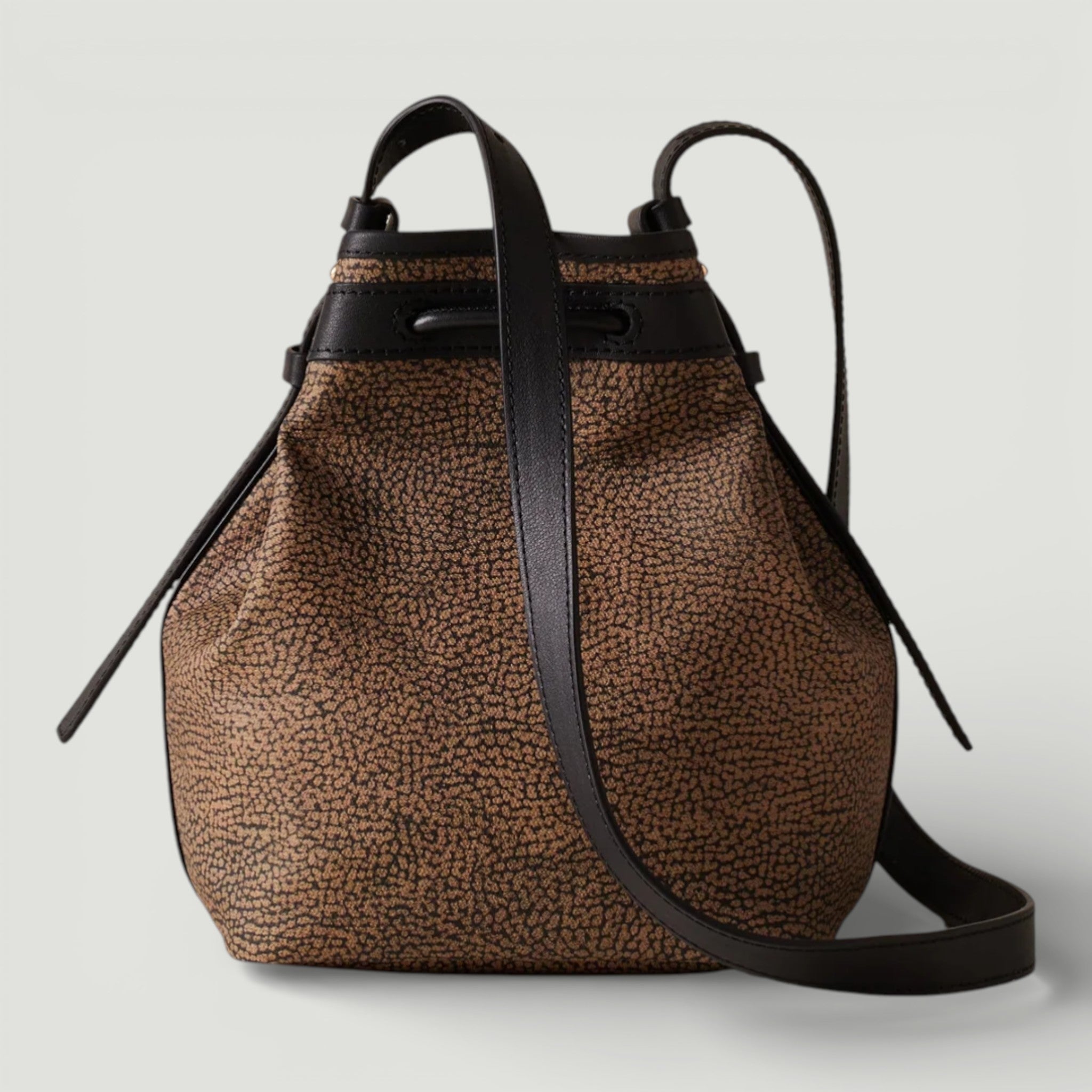 BORBONESE BORSA SECCHIELLO S. OP NATURALE/NERO