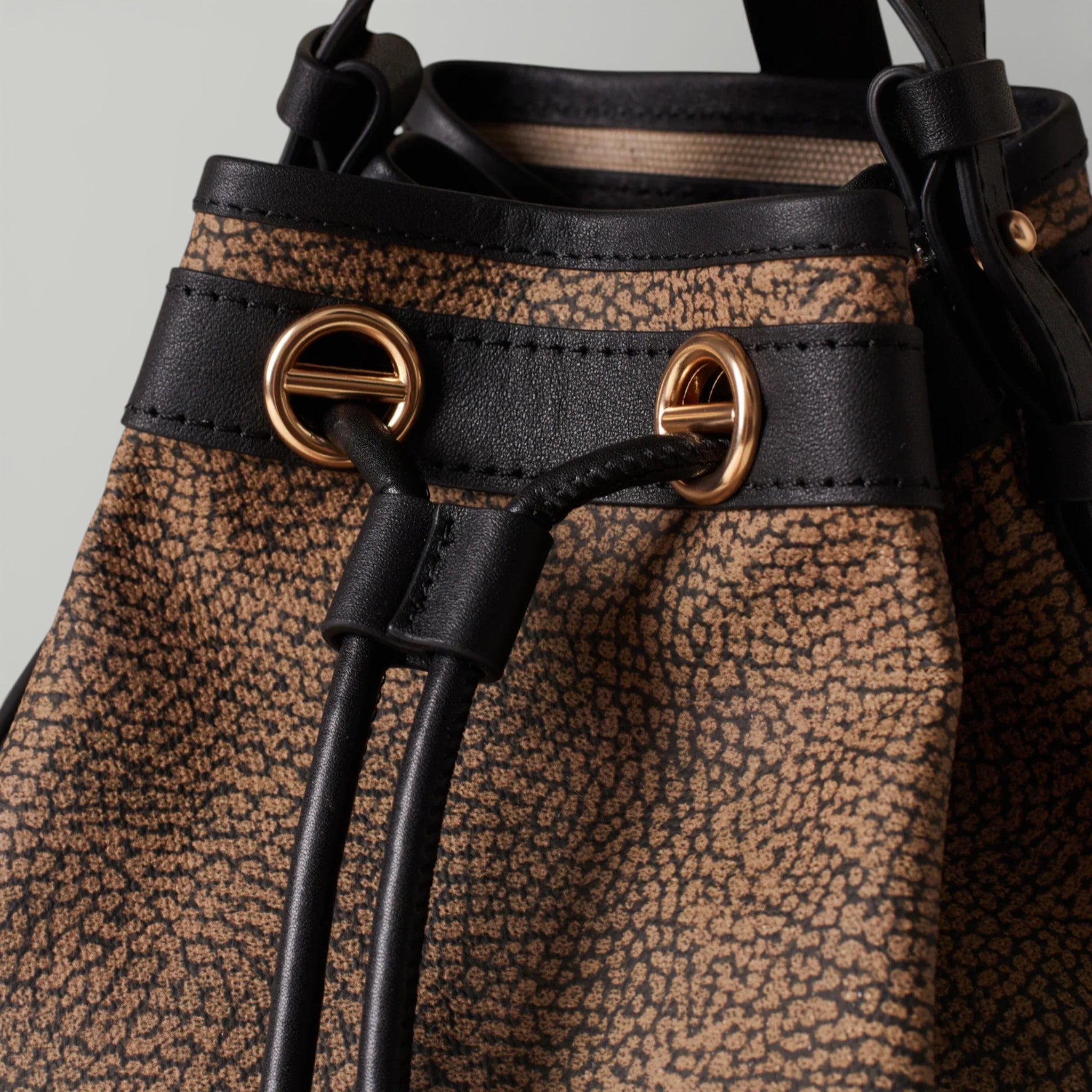 BORBONESE BORSA SECCHIELLO S. OP NATURALE/NERO