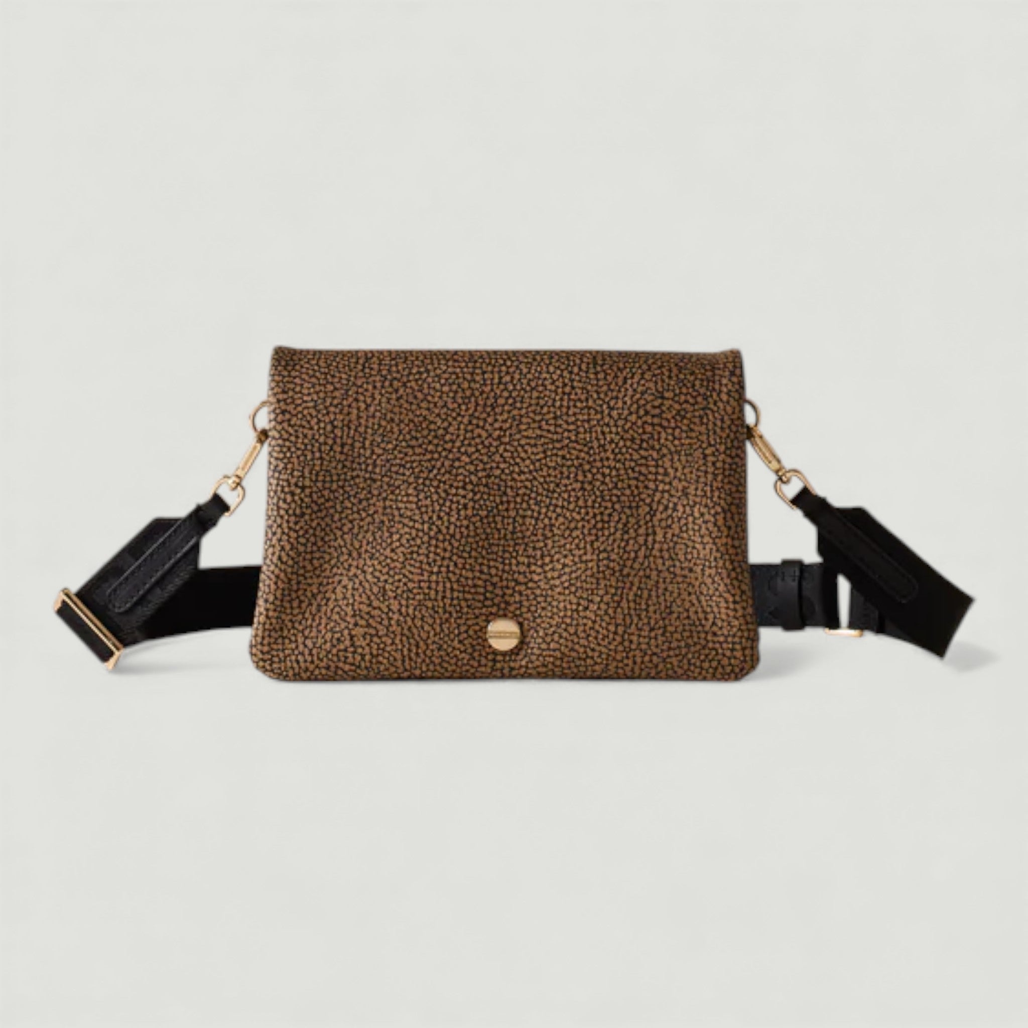 BORBONESE BORSA MINI/PORTA TELEFONO OP NATURALE/NERO