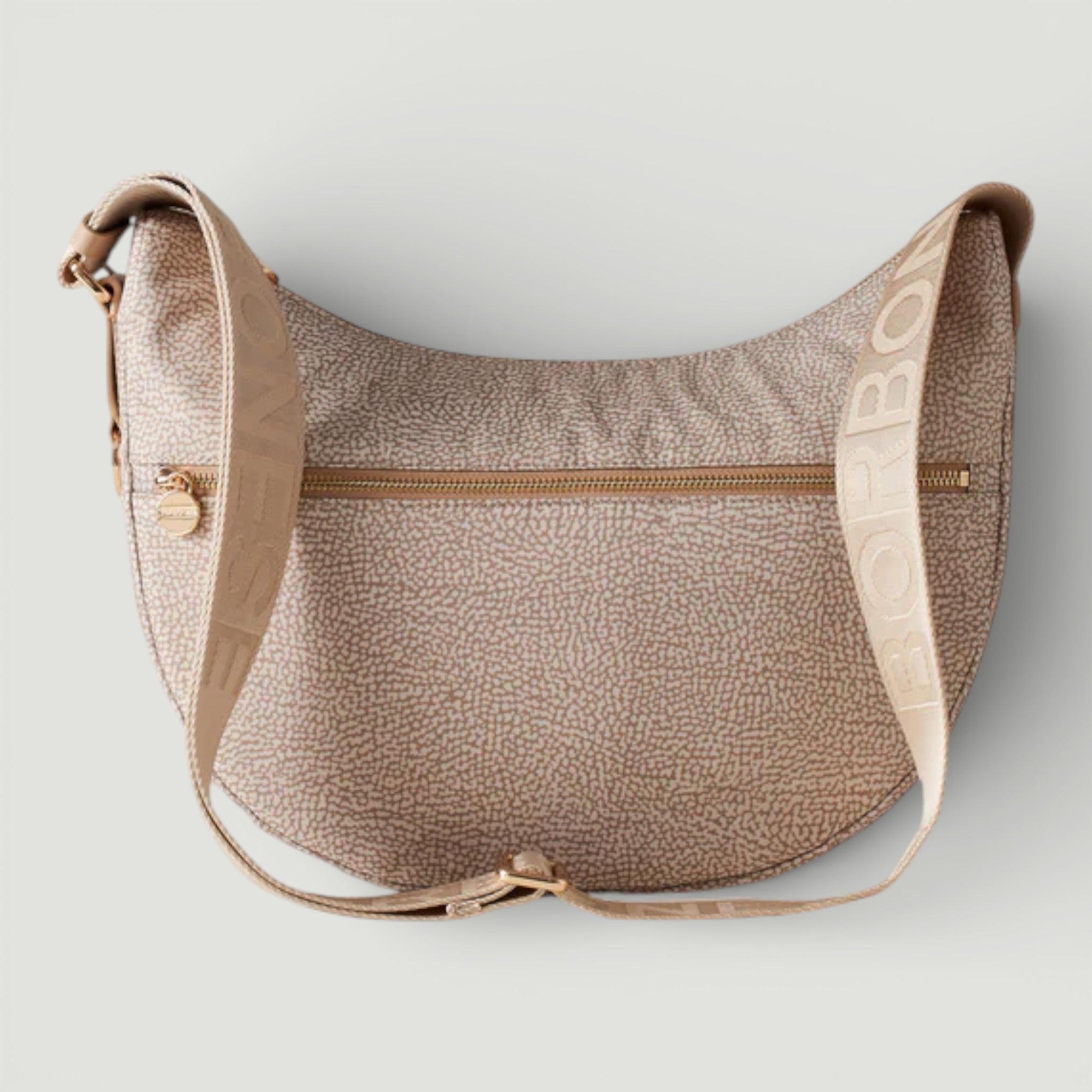 BORBONESE BORSA LUNA BAG MIDDLE SABBIA