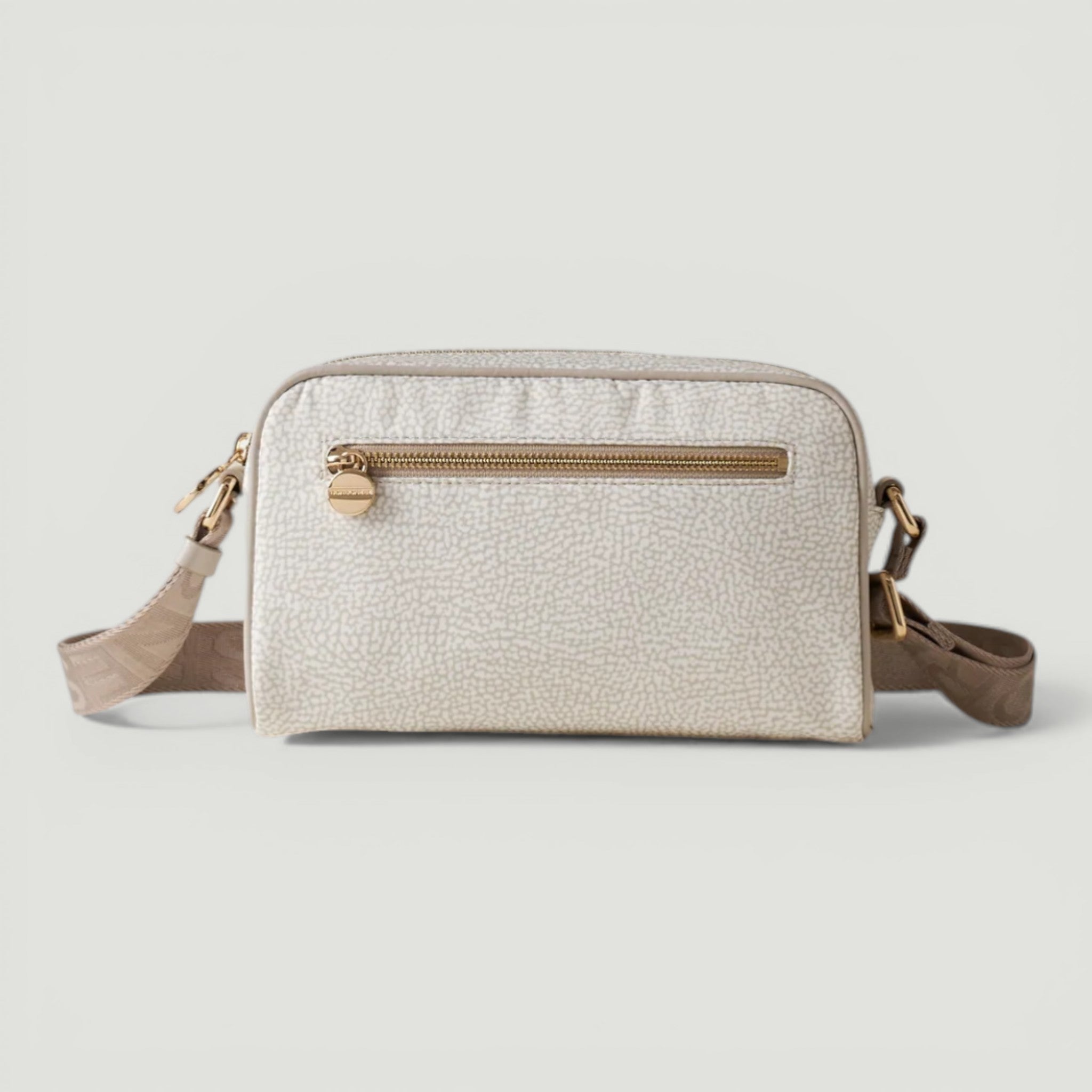 BORBONESE BORSA CAMERA CASE S. WHITE COTTON