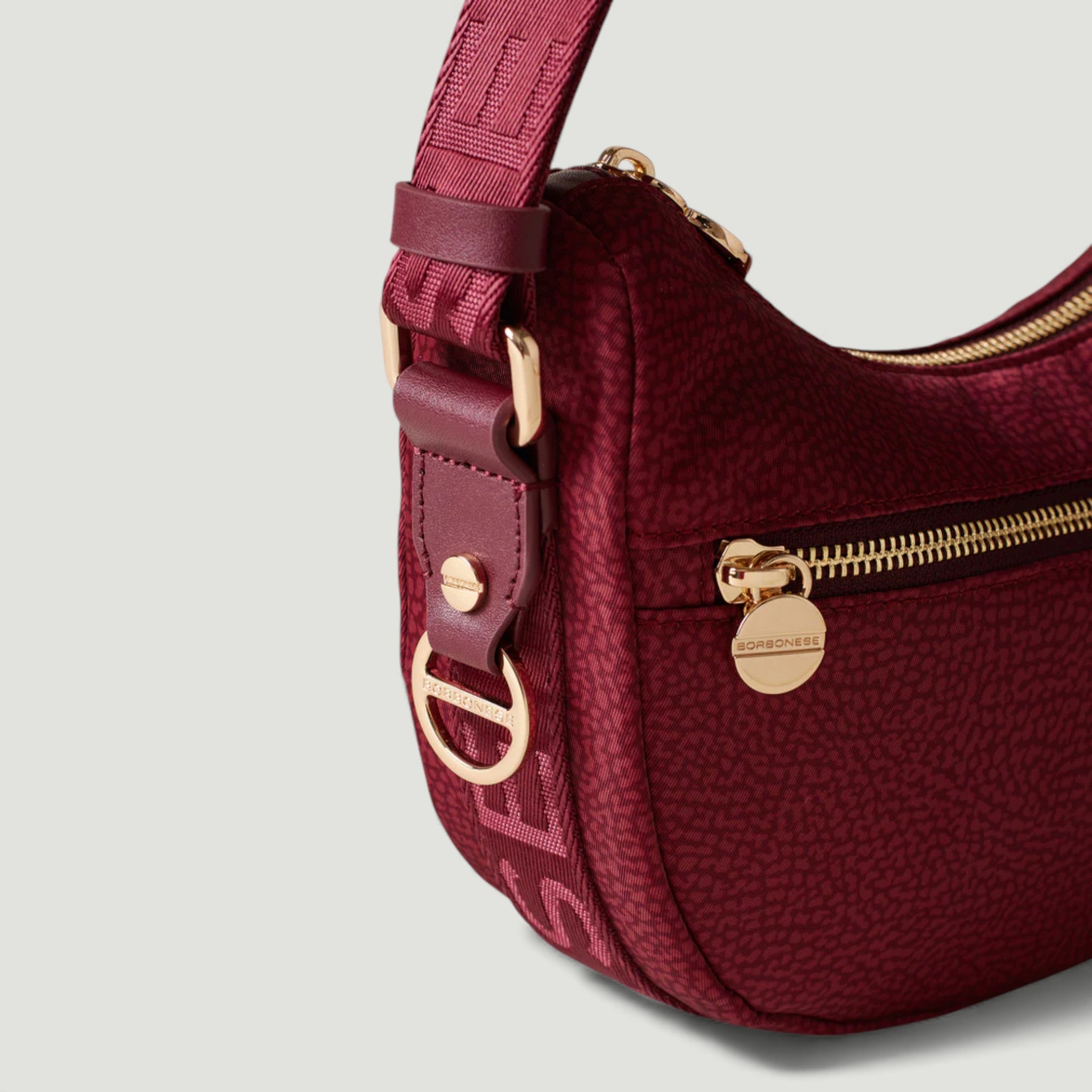 BORBONESE BORSA LUNA BAG MINI MERLOT