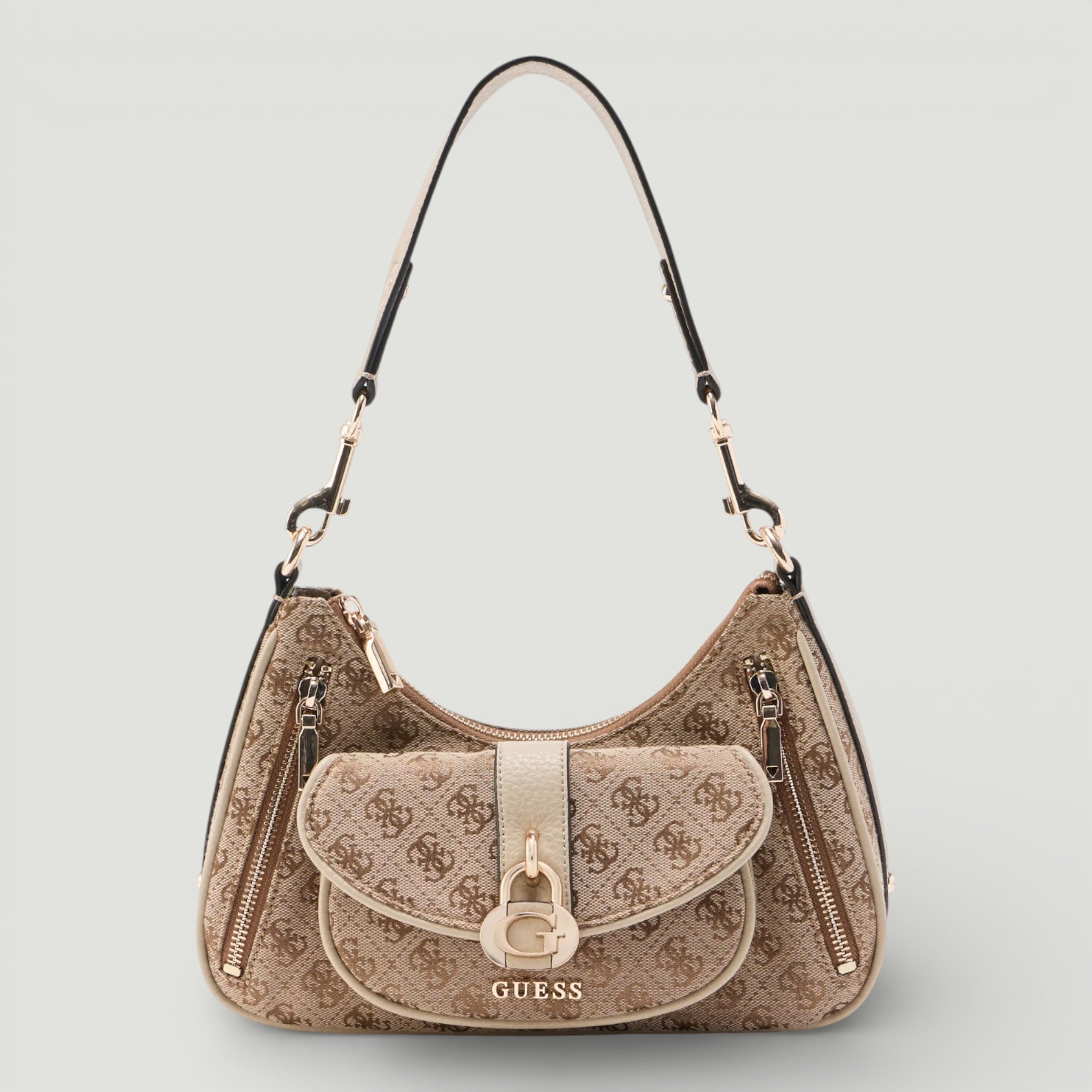 GUESS BORSA JESSA SHOULDER BAG LATTE LOGO